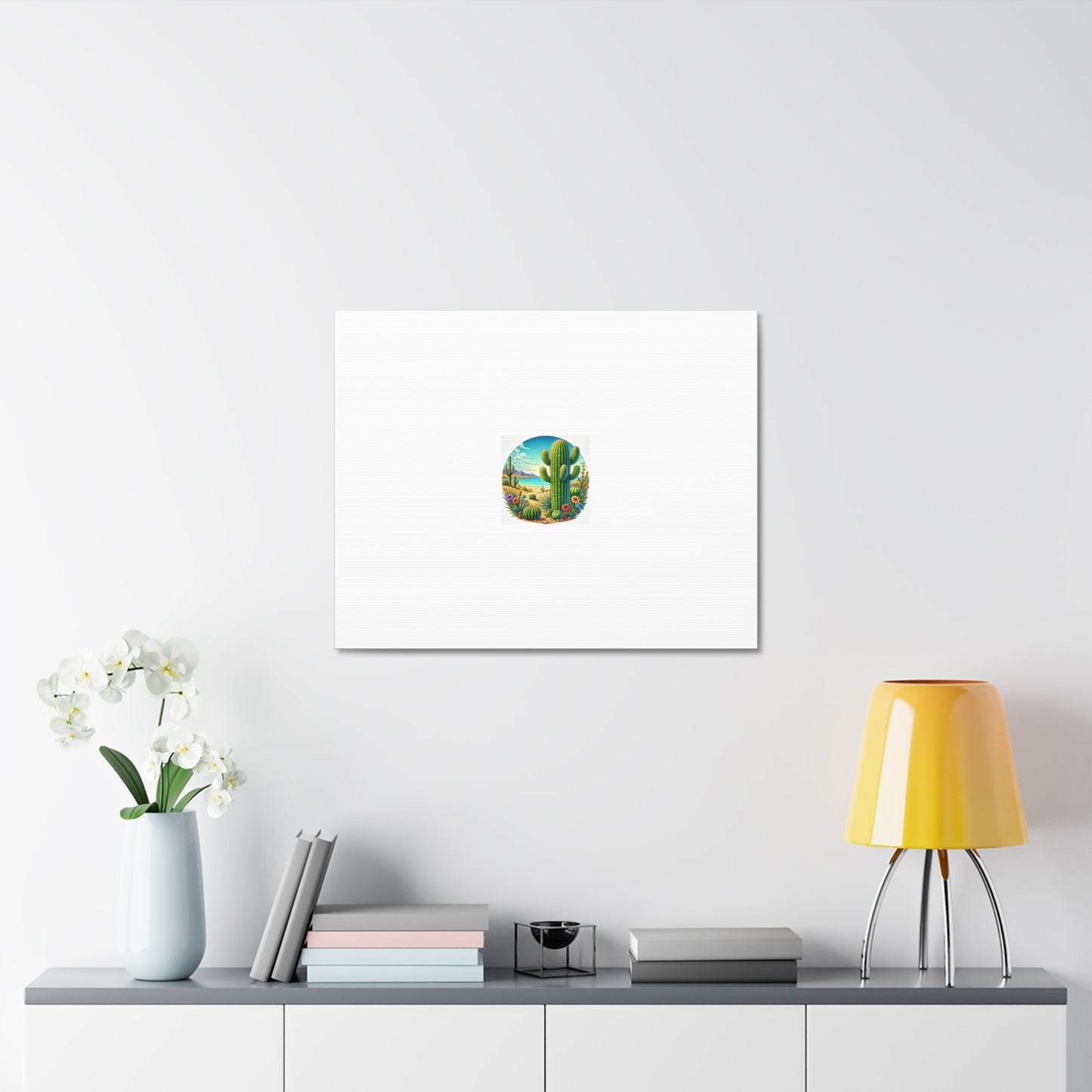 Desert Cactus Bloom Garden Canvas Botanical Desert Wall Art Gift