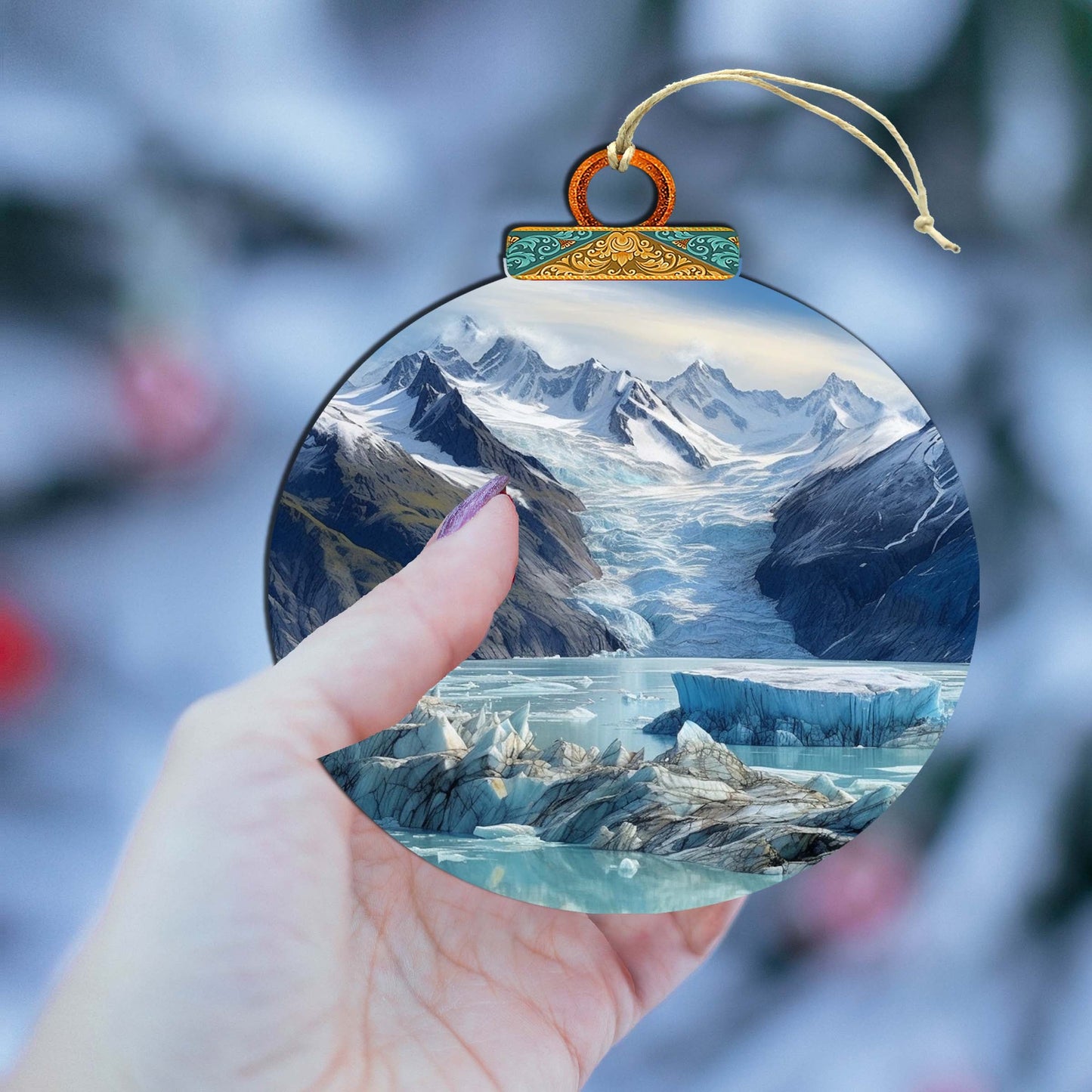 Beauty of Alaskan Wild Wooden Ornaments by G.Debrekht - Wildlife Holiday Décor - 870058