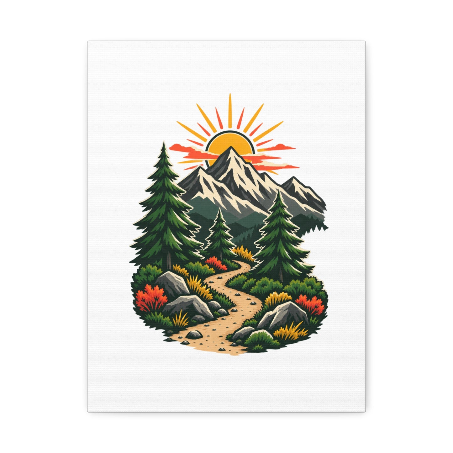 Sunrise Mountain Trail Outdoor Adventure Canvas Art