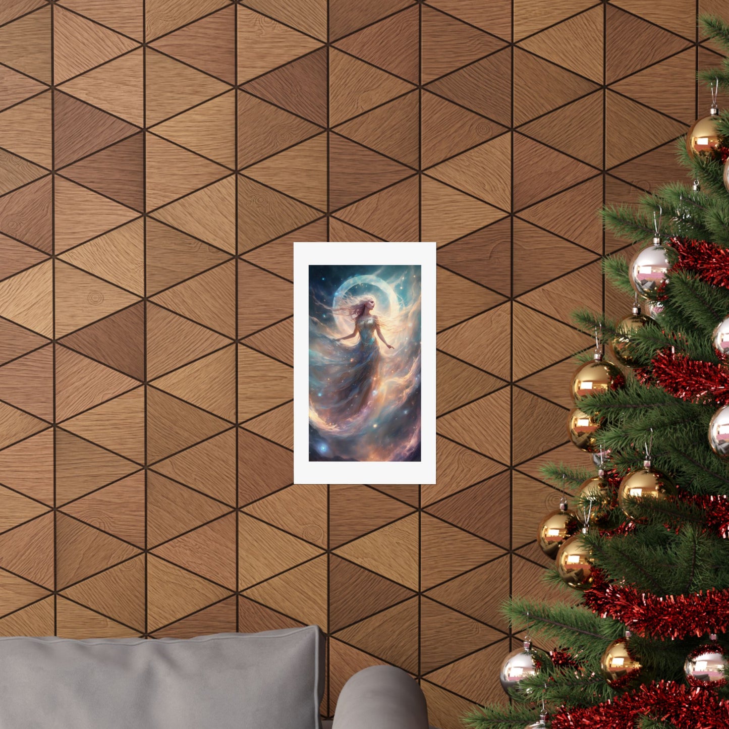 Moonlit Celestial Dancer Fantasy Portrait Poster
