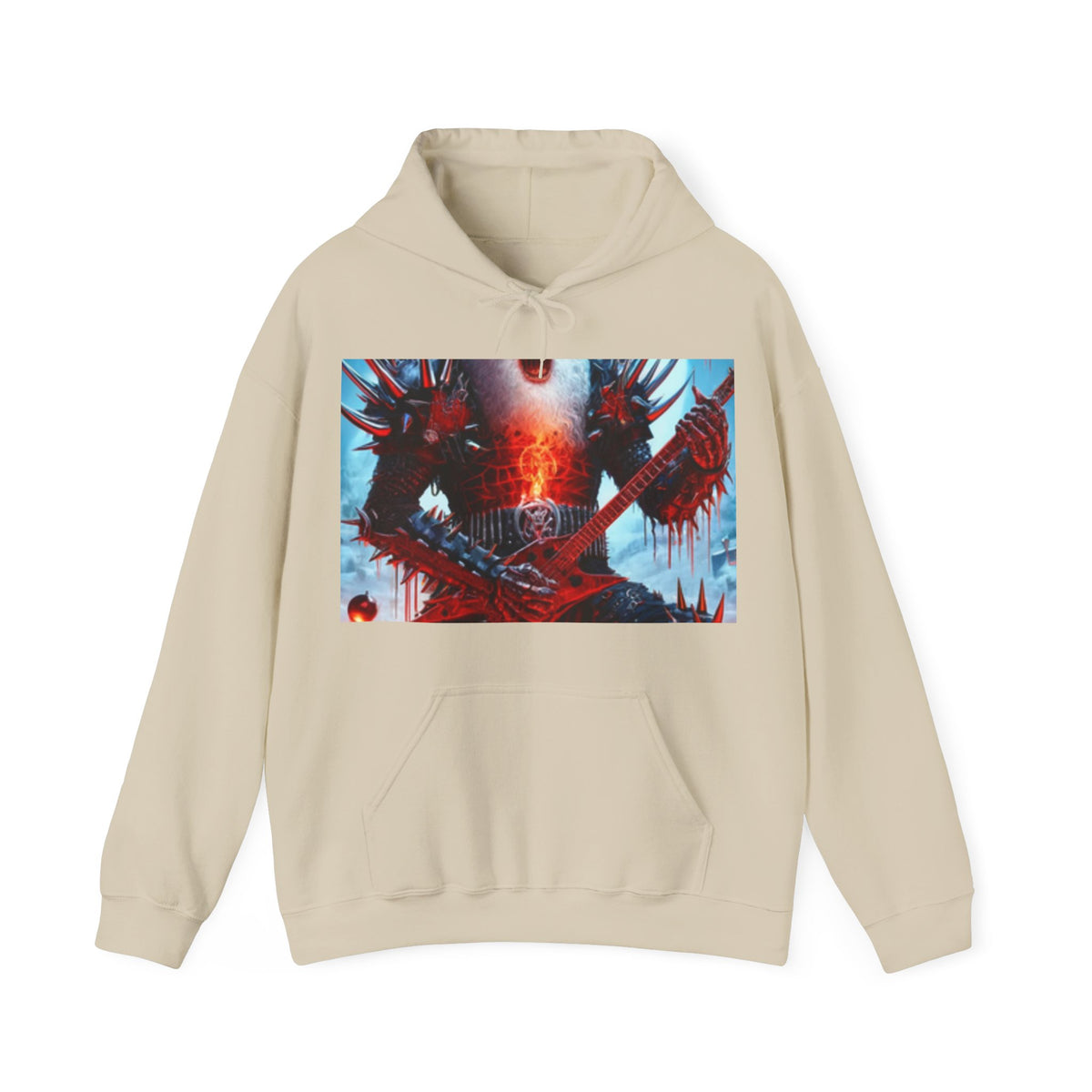 Heavy Metal Santa Holiday Concert Cozy Rock Hoodie