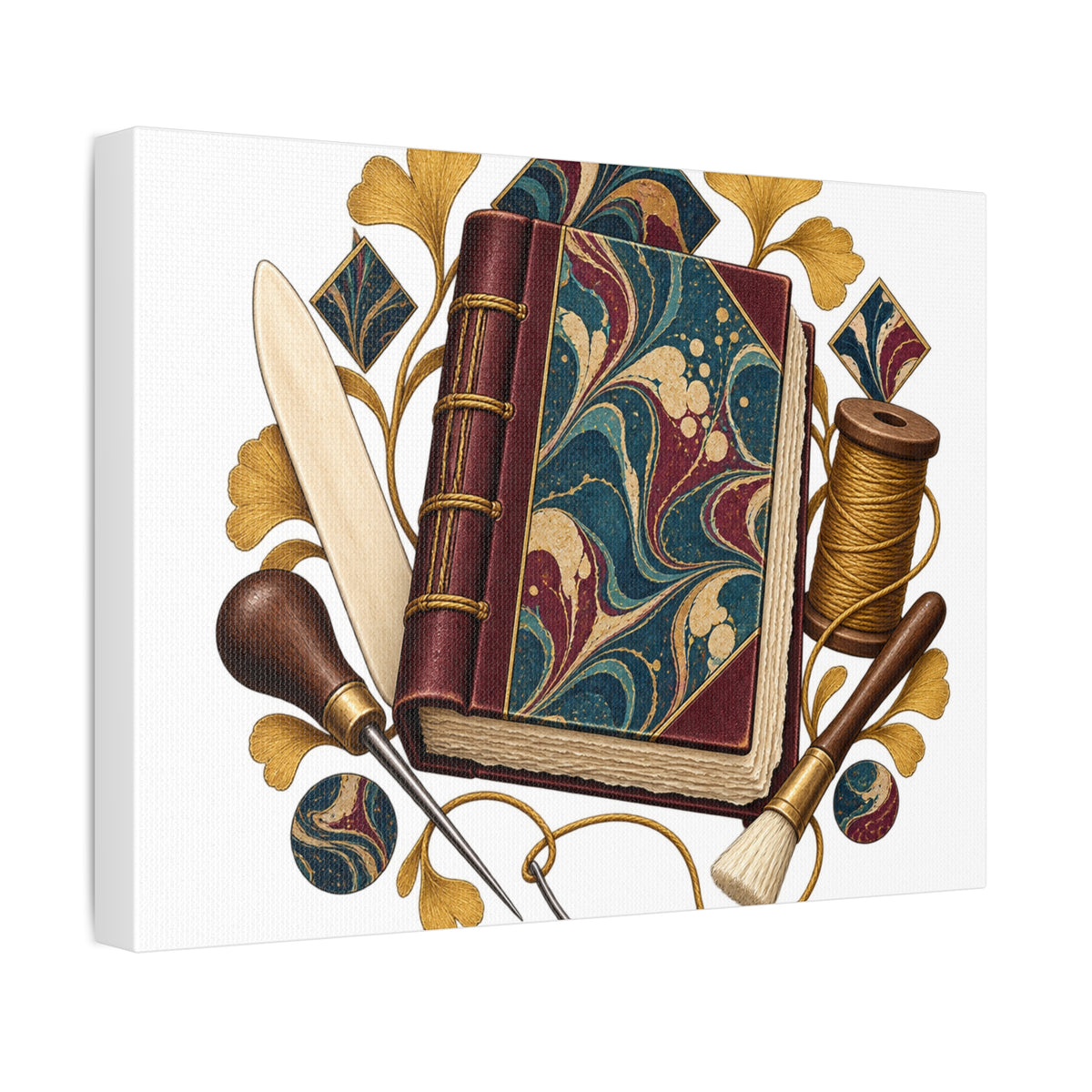 Traditional Marbled Bookbinding Workshop Canvas