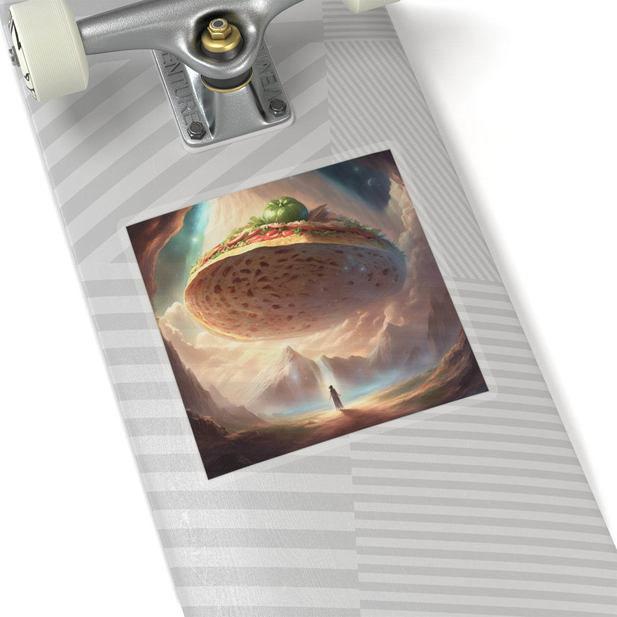 Cosmic Taco UFO Surreal Food Fantasy Art Sticker