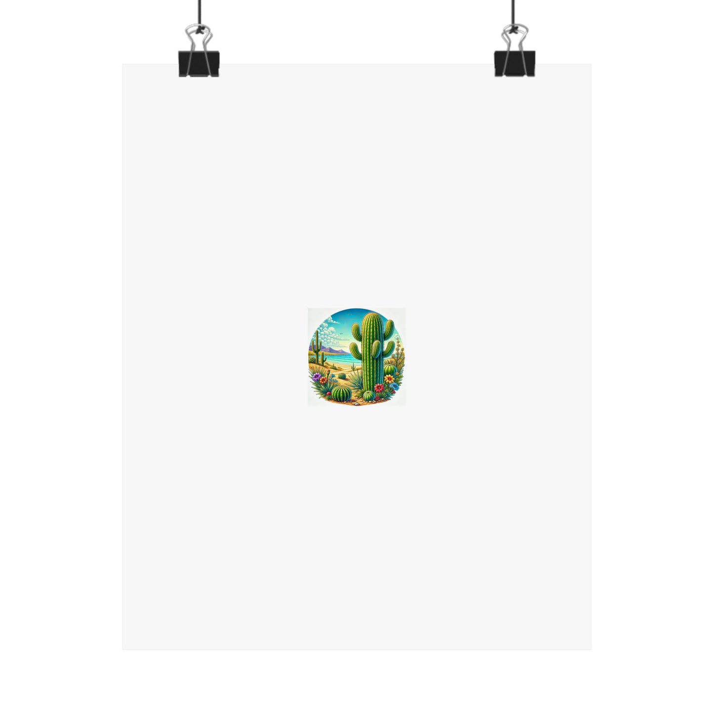 Desert Cactus Bloom Garden Poster Botanical Desert Wall Art Gift