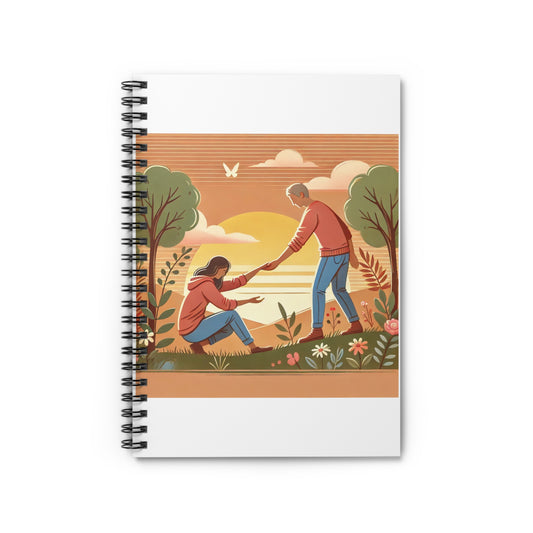 Helping Hands Sunset Garden Spiral Notebook