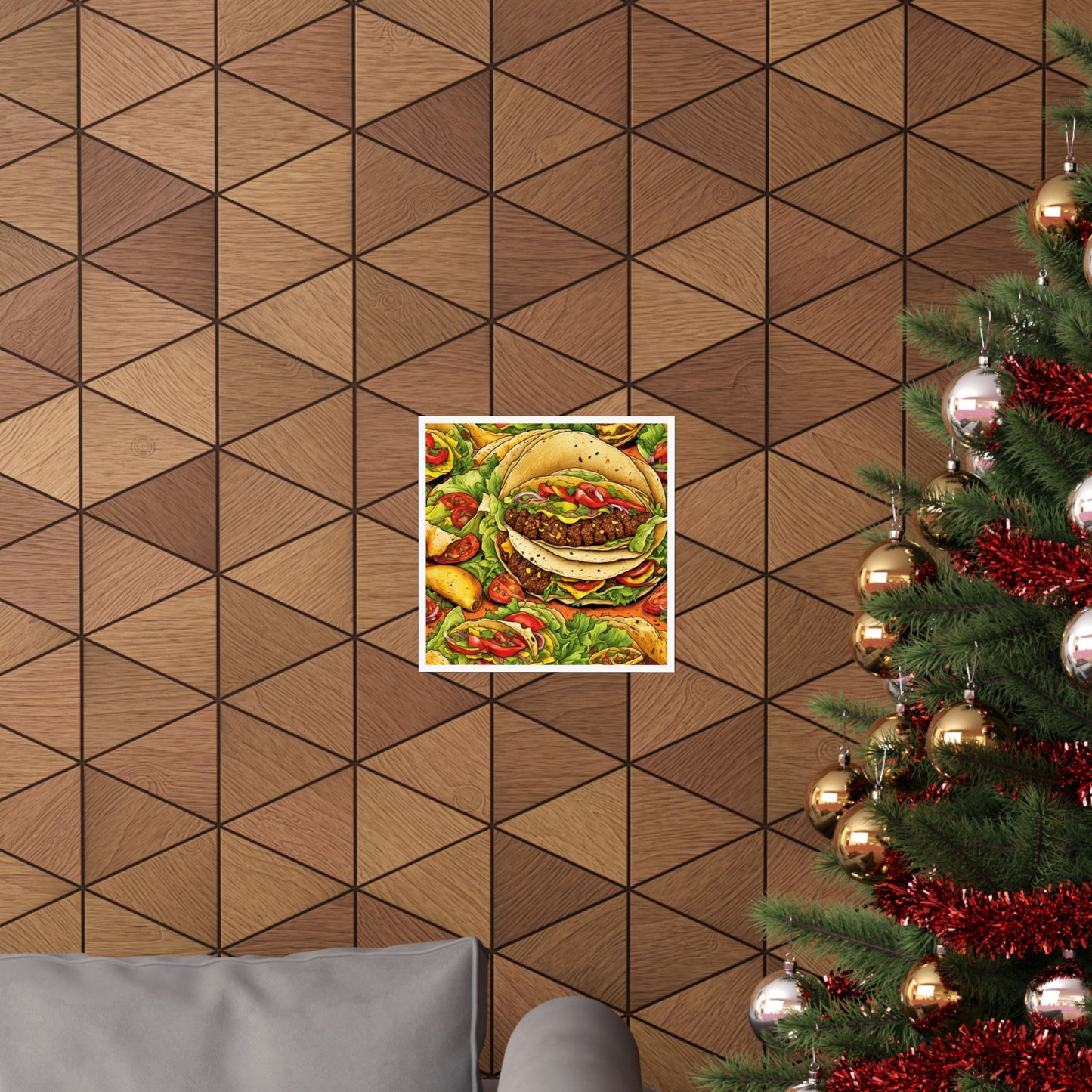 Stacked Taco Fiesta Foodie Gift Art Poster