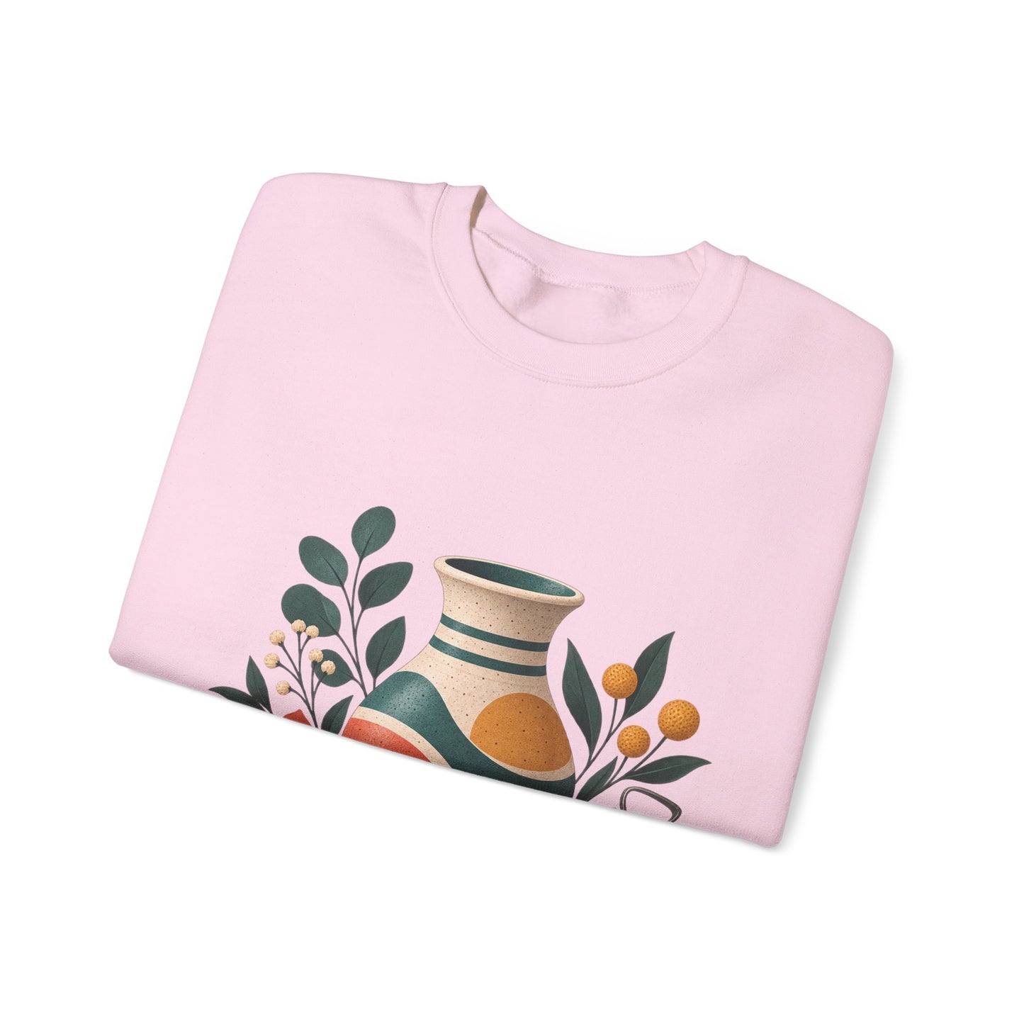 Midcentury Pottery Botanical Art Sweatshirt