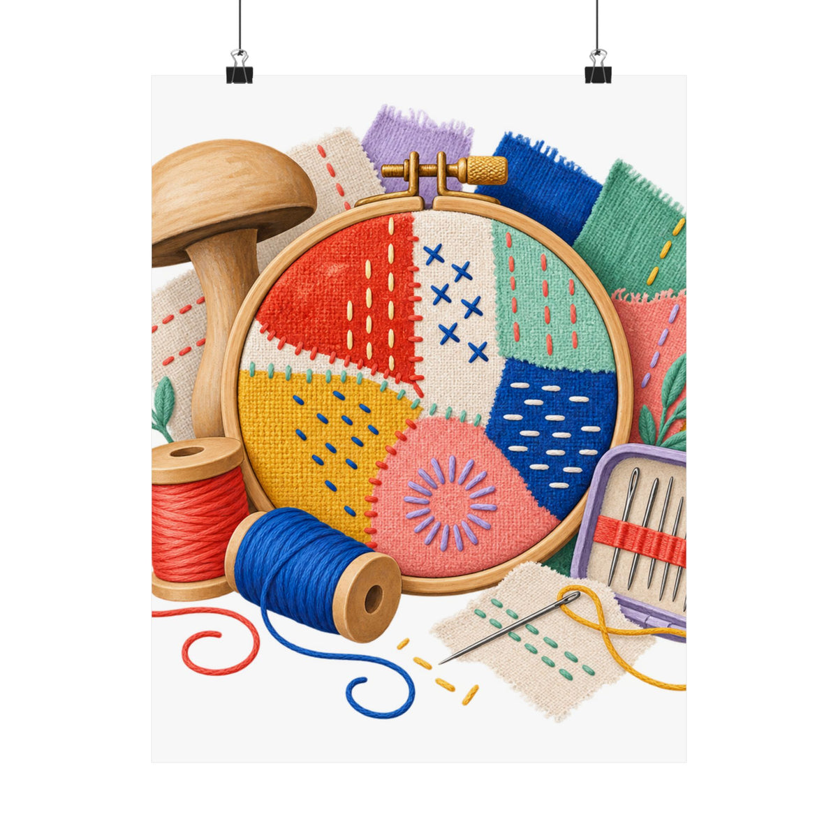 Colorful Visible Mending Workshop Poster