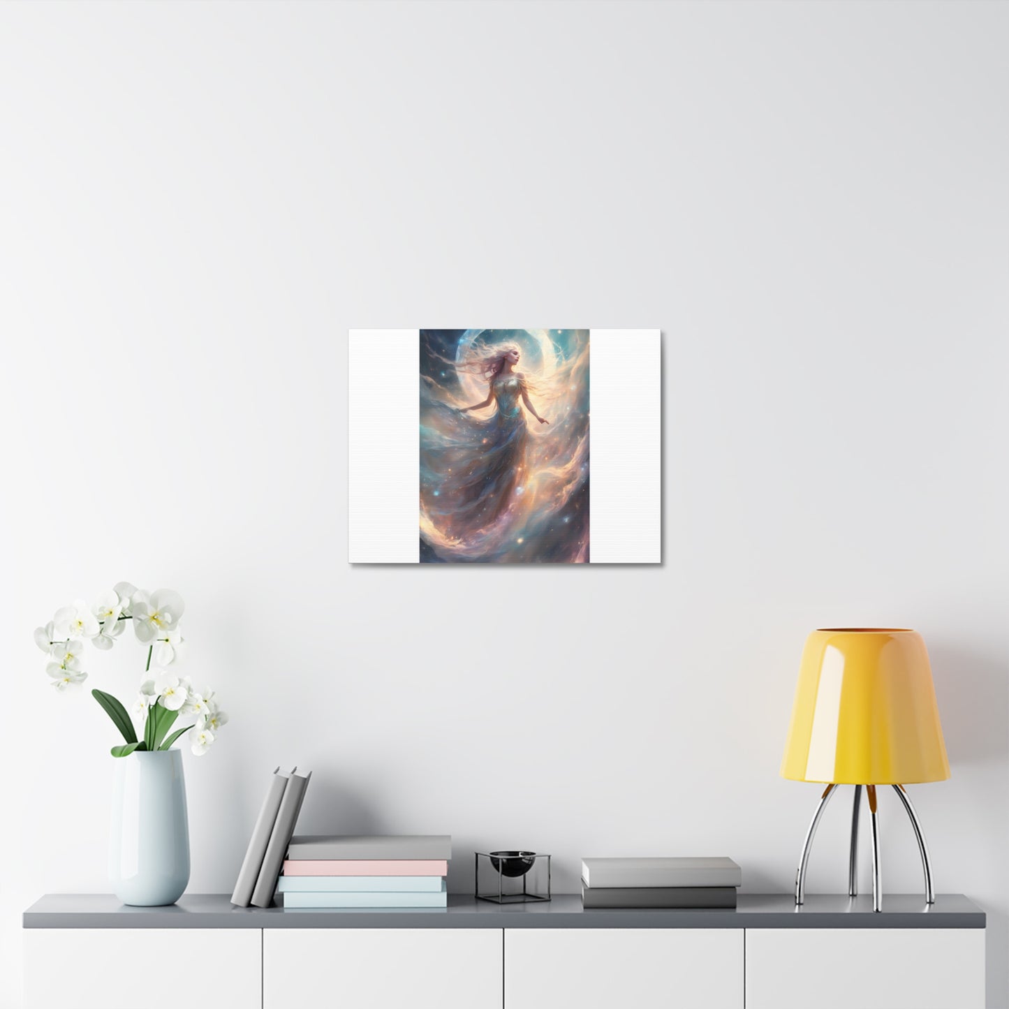 Moonlit Celestial Dancer Fantasy Portrait Canvas