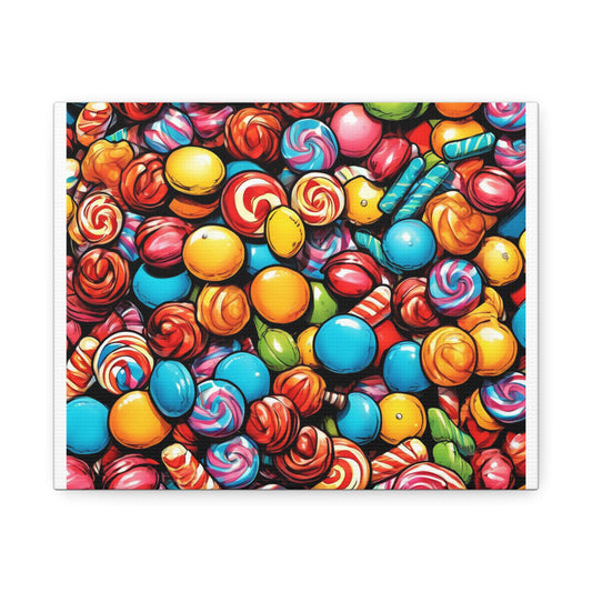 Colorful Candy Pattern Sweets Gift Art Canvas