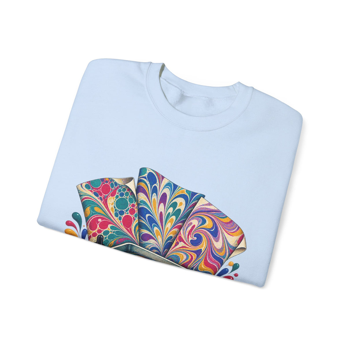 Colorful Paper Marbling Workshop Sweatshirt