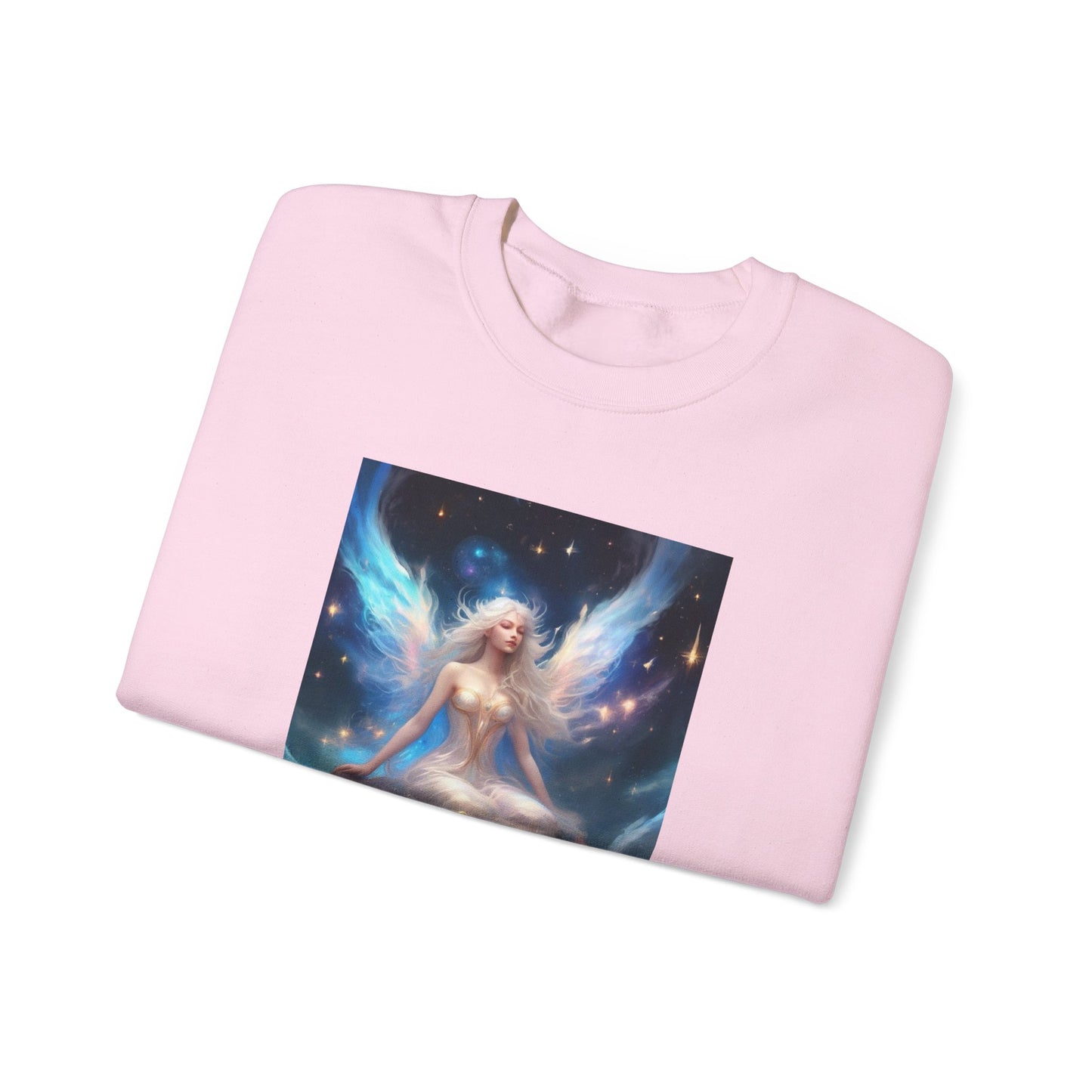 Celestial Winged Meditation Fantasy Portrait Sweatshirt
