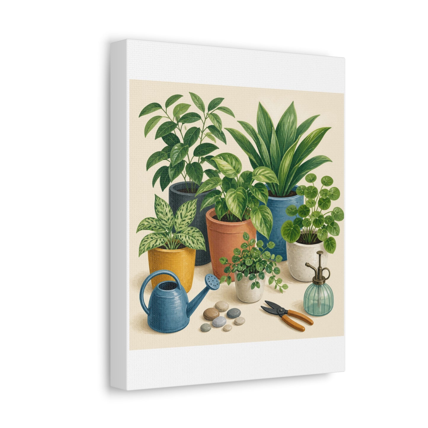 Calm Indoor Houseplant Collection Art Canvas Art