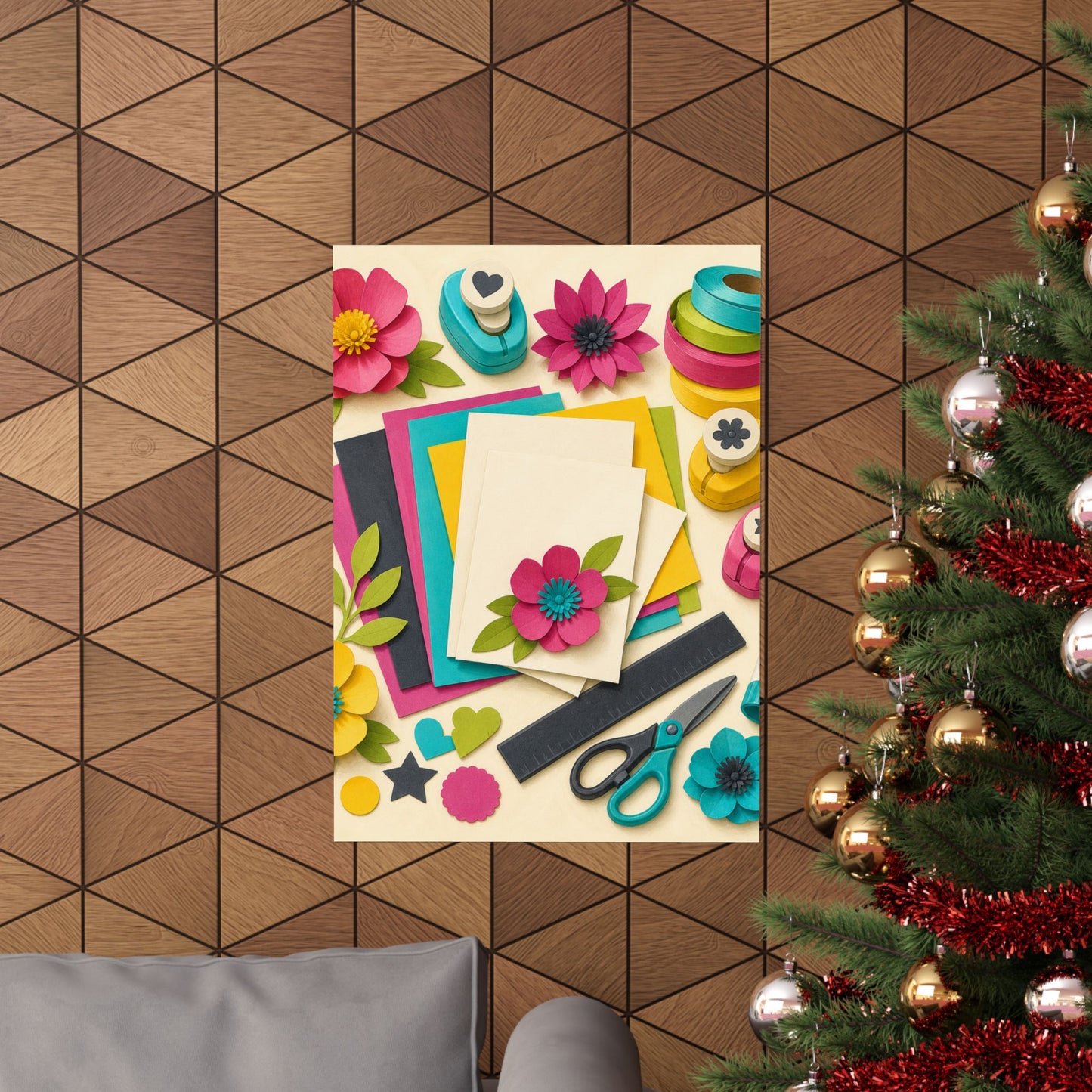 Bright Paper Crafting Hobby Poster