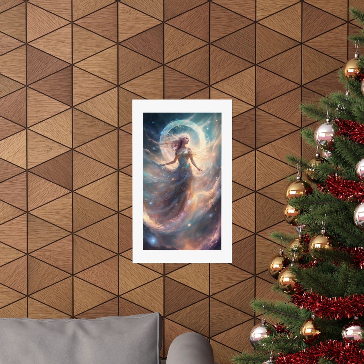 Moonlit Celestial Dancer Fantasy Portrait Poster