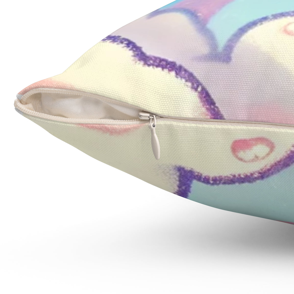 Kawaii Rainbow Whale Pastel Cloud Decorative Pillow