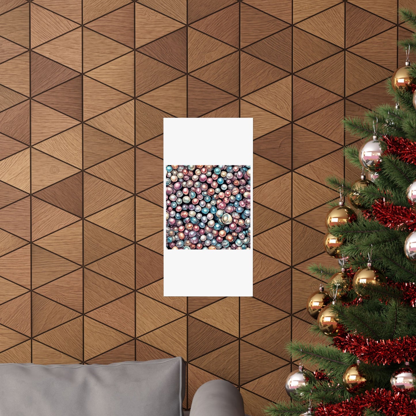 Pearl Bubble Pattern Abstract Gift Art Poster