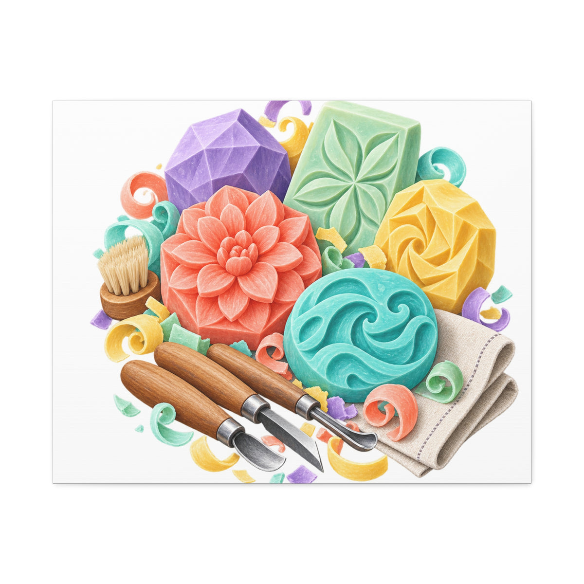 Colorful Soap Carving Workshop Canvas