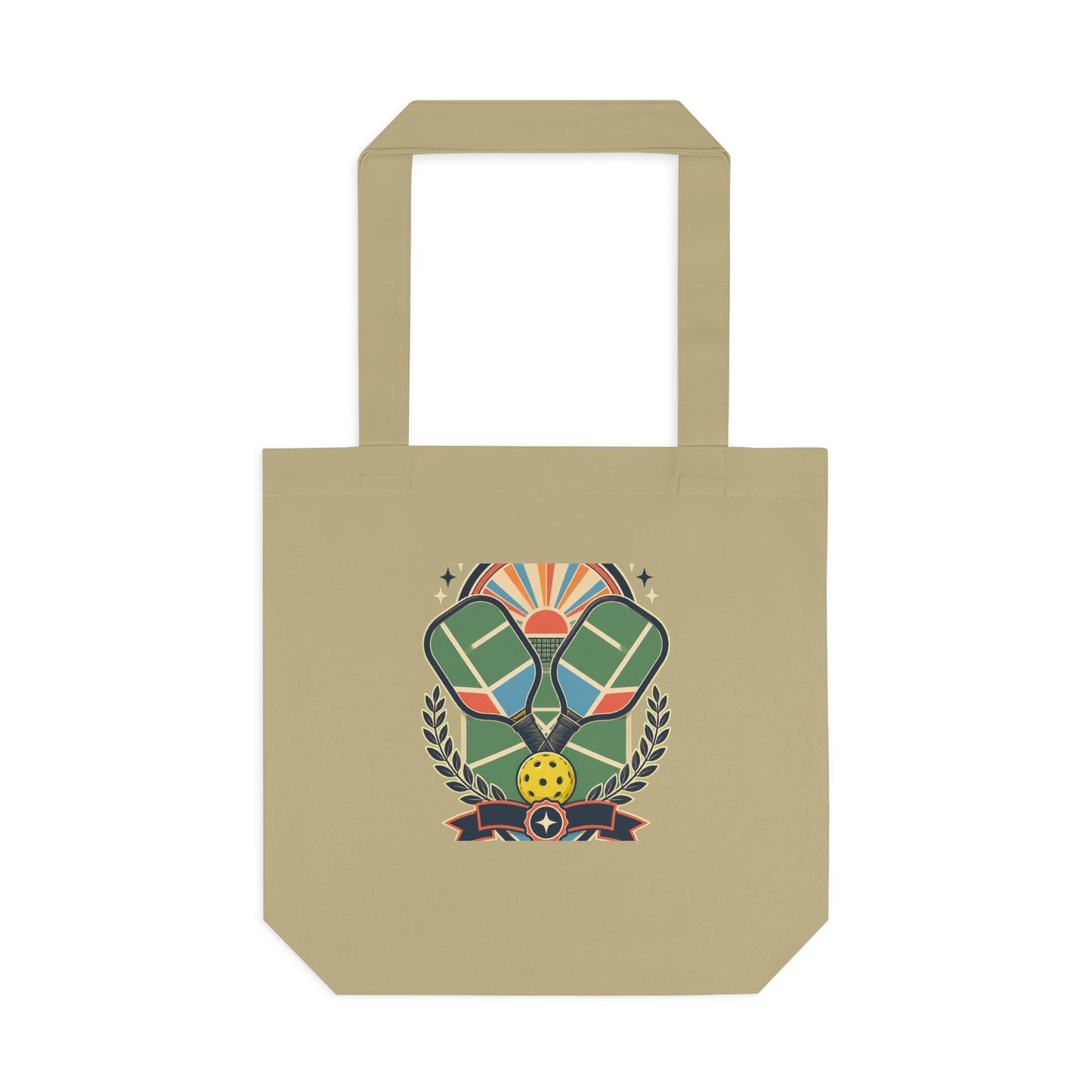 Retro Pickleball Court Club Sport Tote Bag