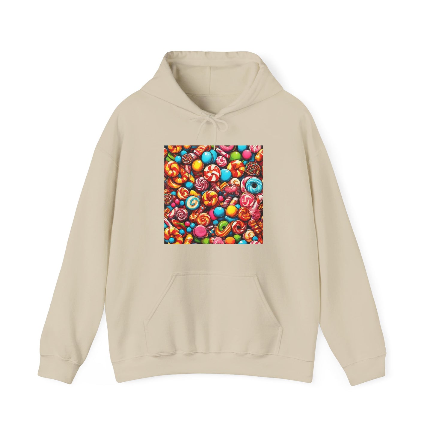 Colorful Candy and Lollipop Pattern Hoodie