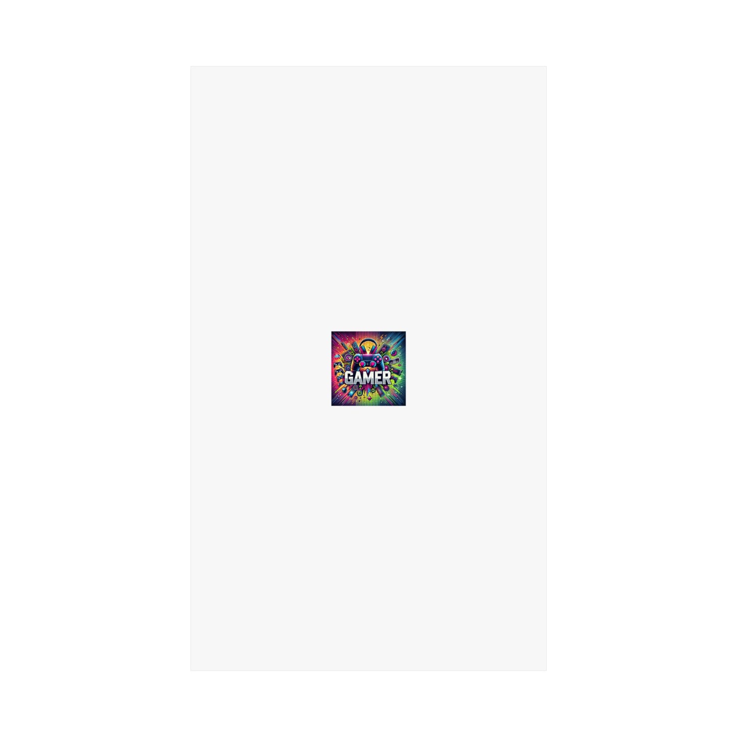 Neon Gamer Energy Retro Arcade Gaming Wall Art Poster