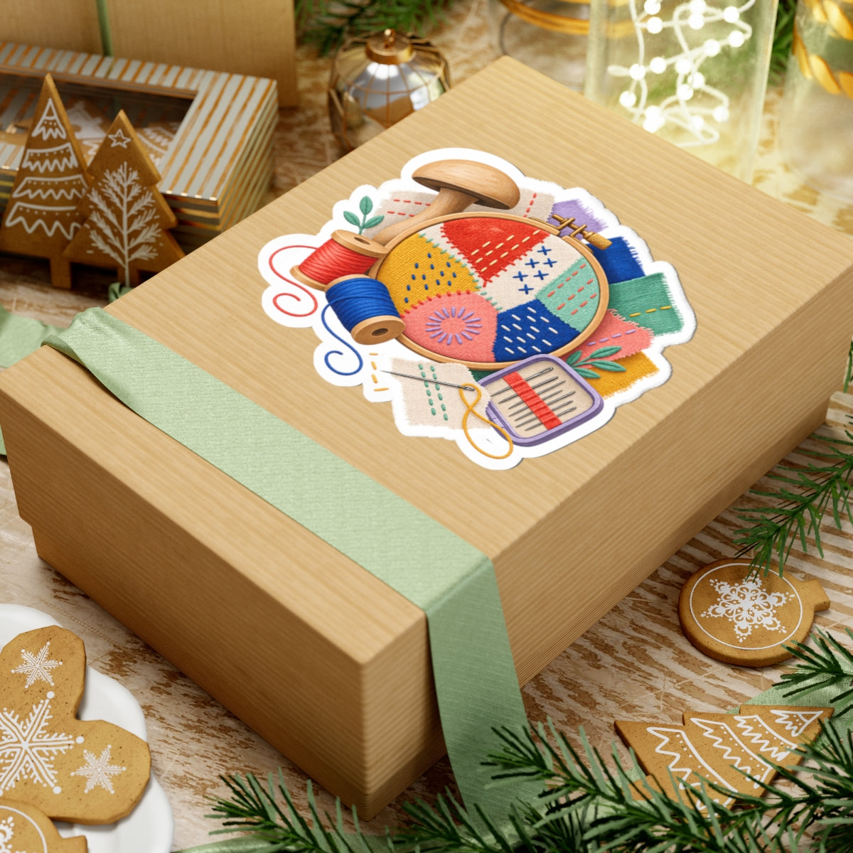 Colorful Visible Mending Workshop Sticker