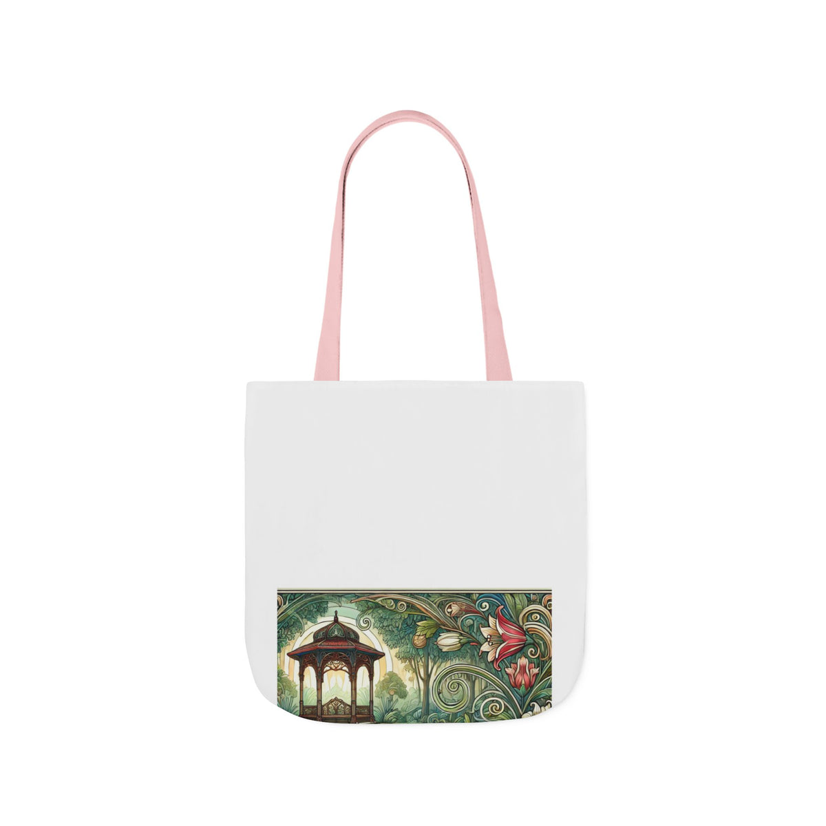 Botanical Gazebo Garden Art Nouveau Canvas Tote Bag
