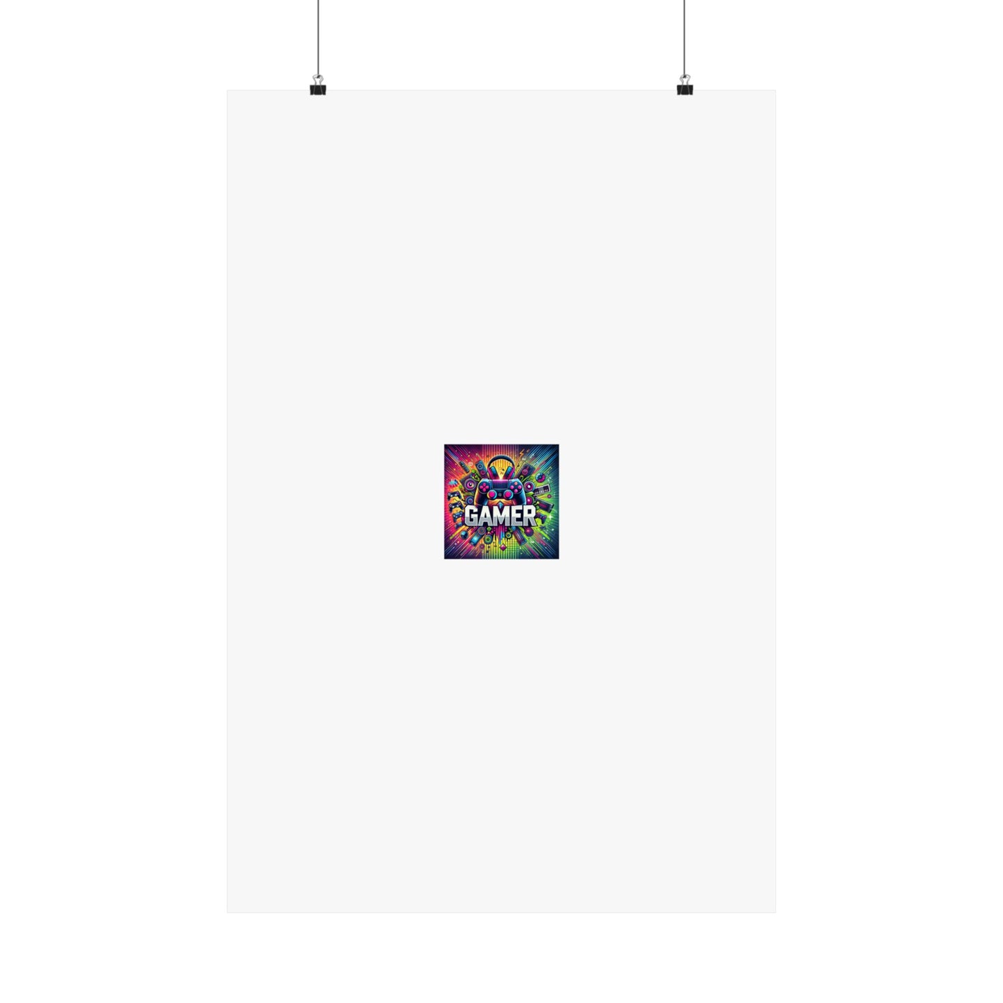 Neon Gamer Energy Retro Arcade Gaming Wall Art Poster
