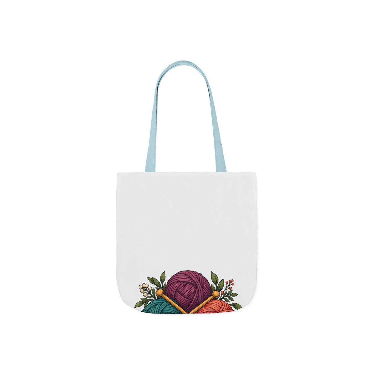 Retro Yarn and Knitting Botanical Art Tote Bag