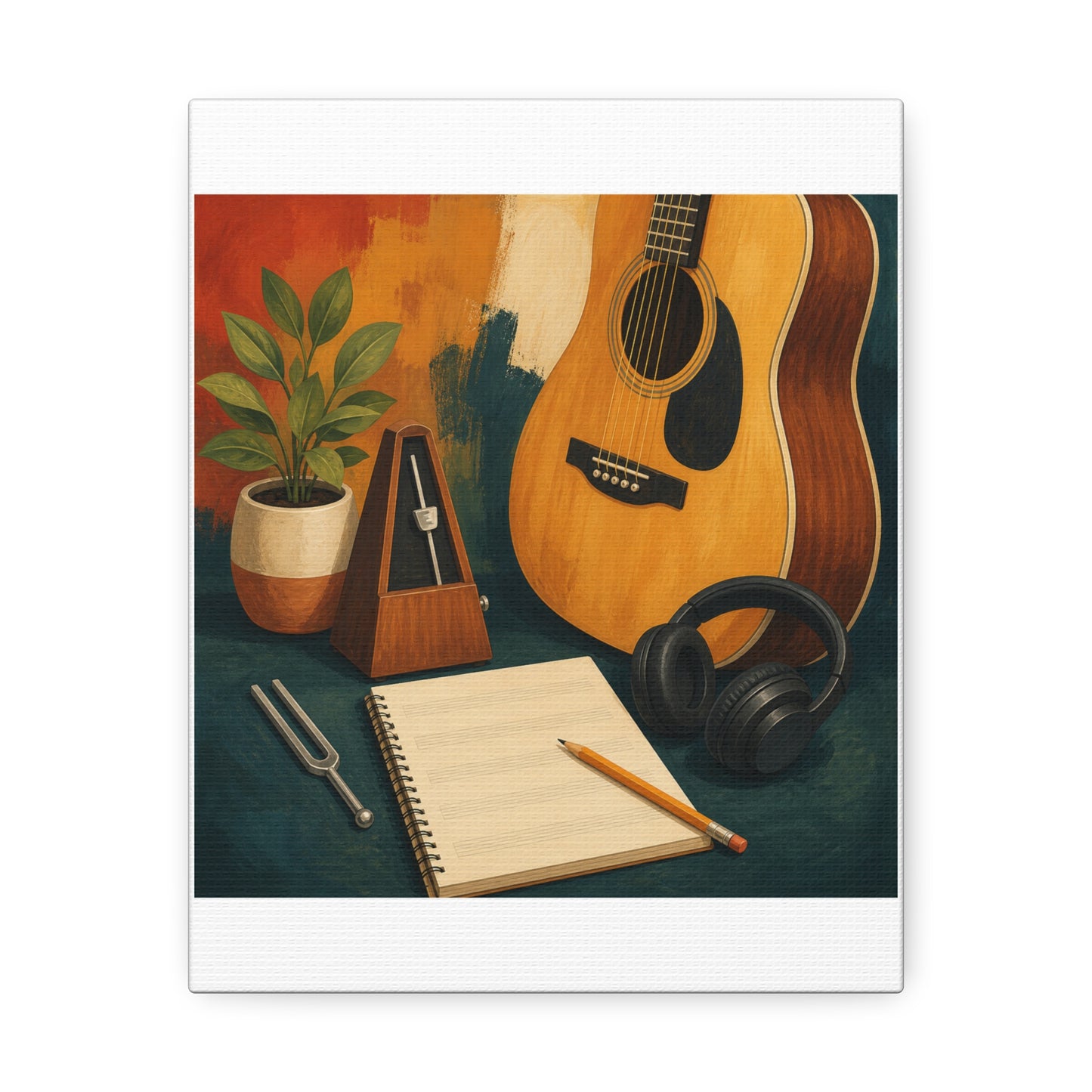 Warm Music Practice Hobby Canvas Art