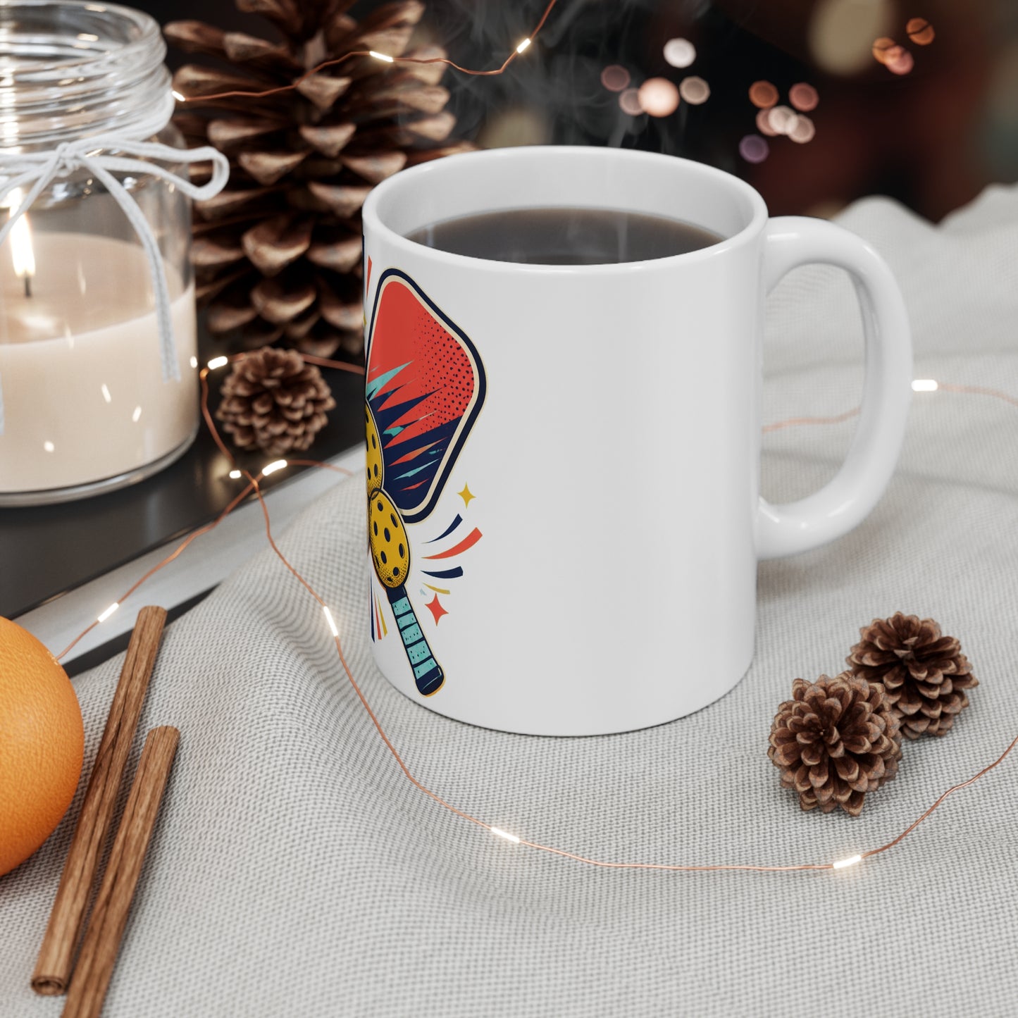 Retro Pickleball Paddles Recreational Sports Coffee Mug