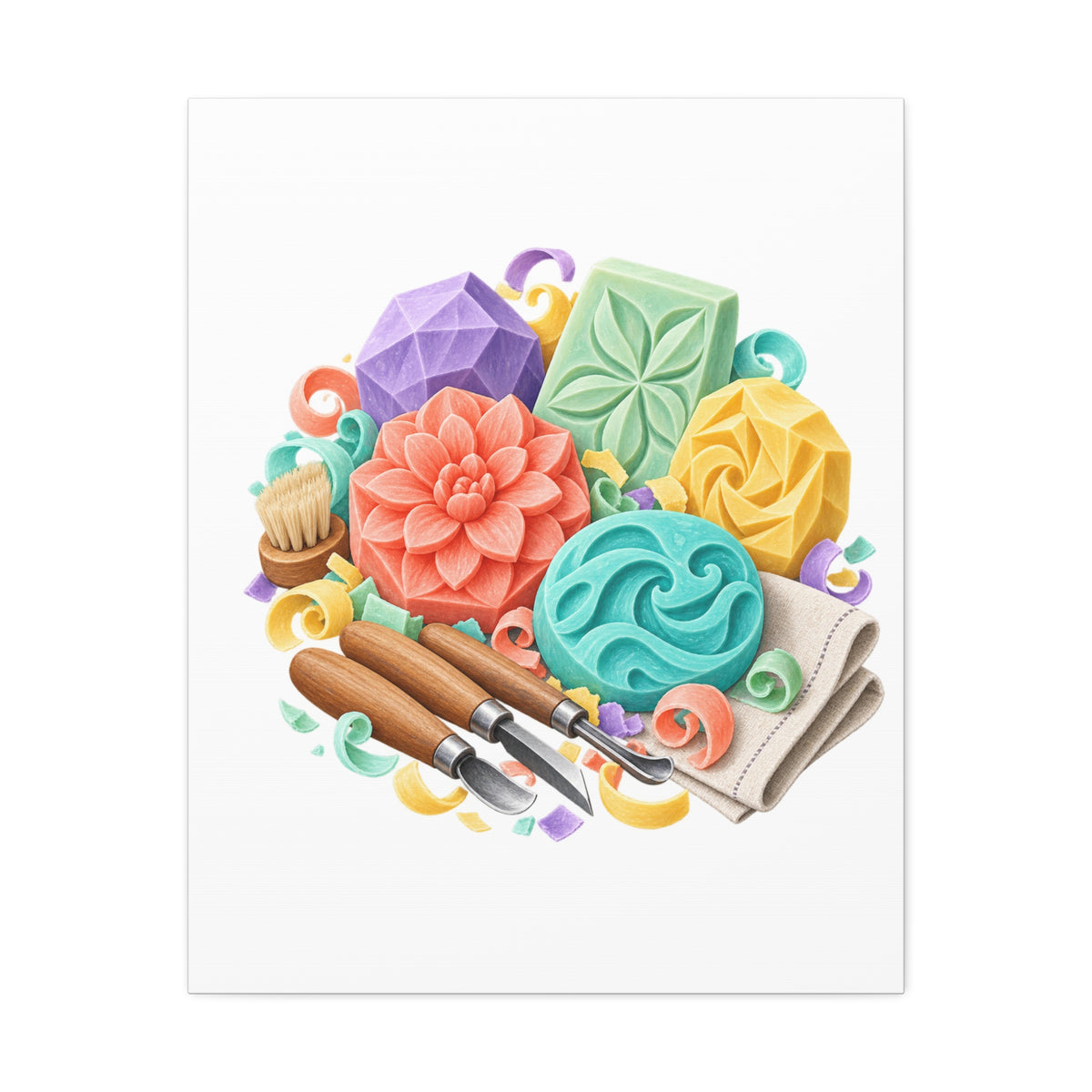 Colorful Soap Carving Workshop Canvas