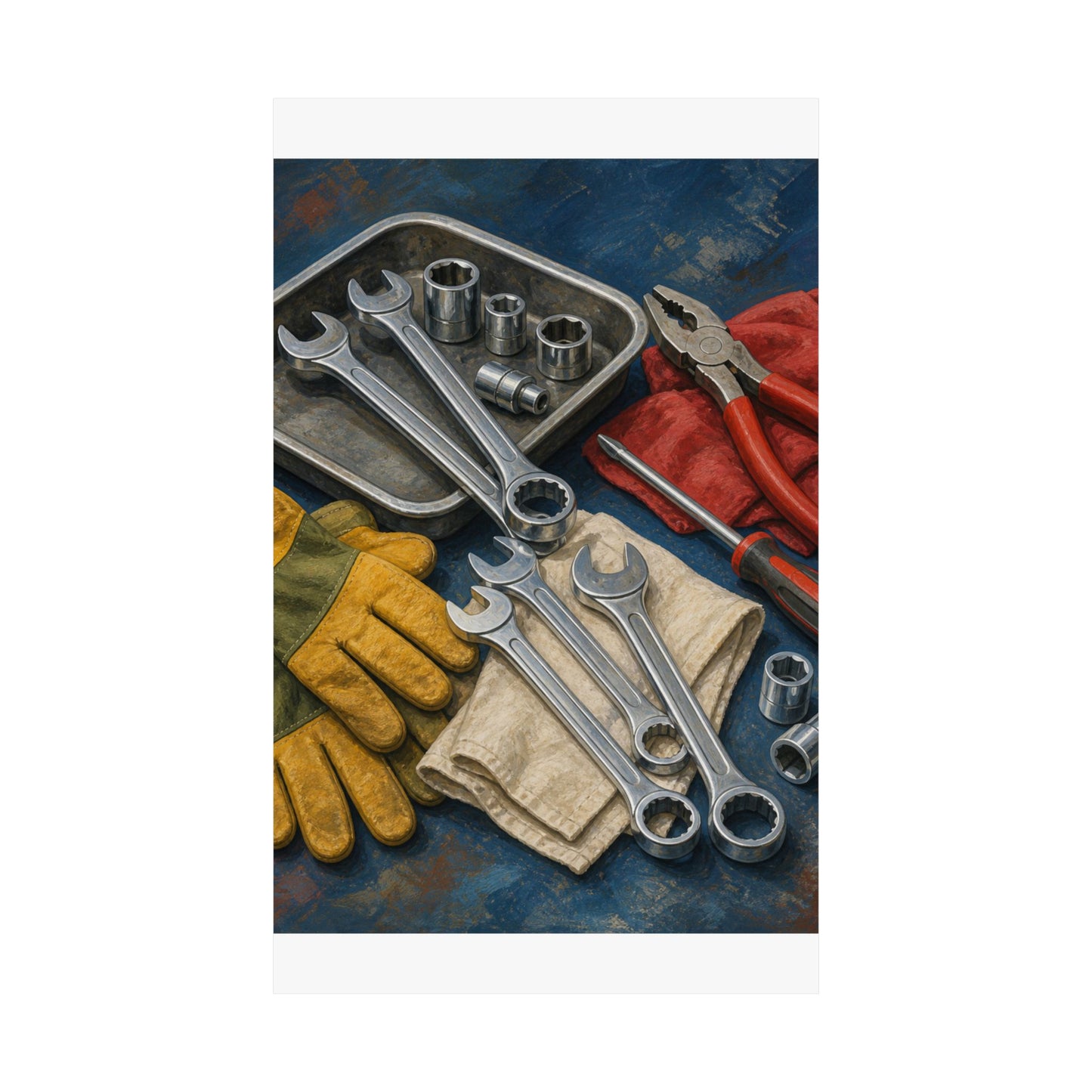 Classic Mechanic Hand Tools Art Poster