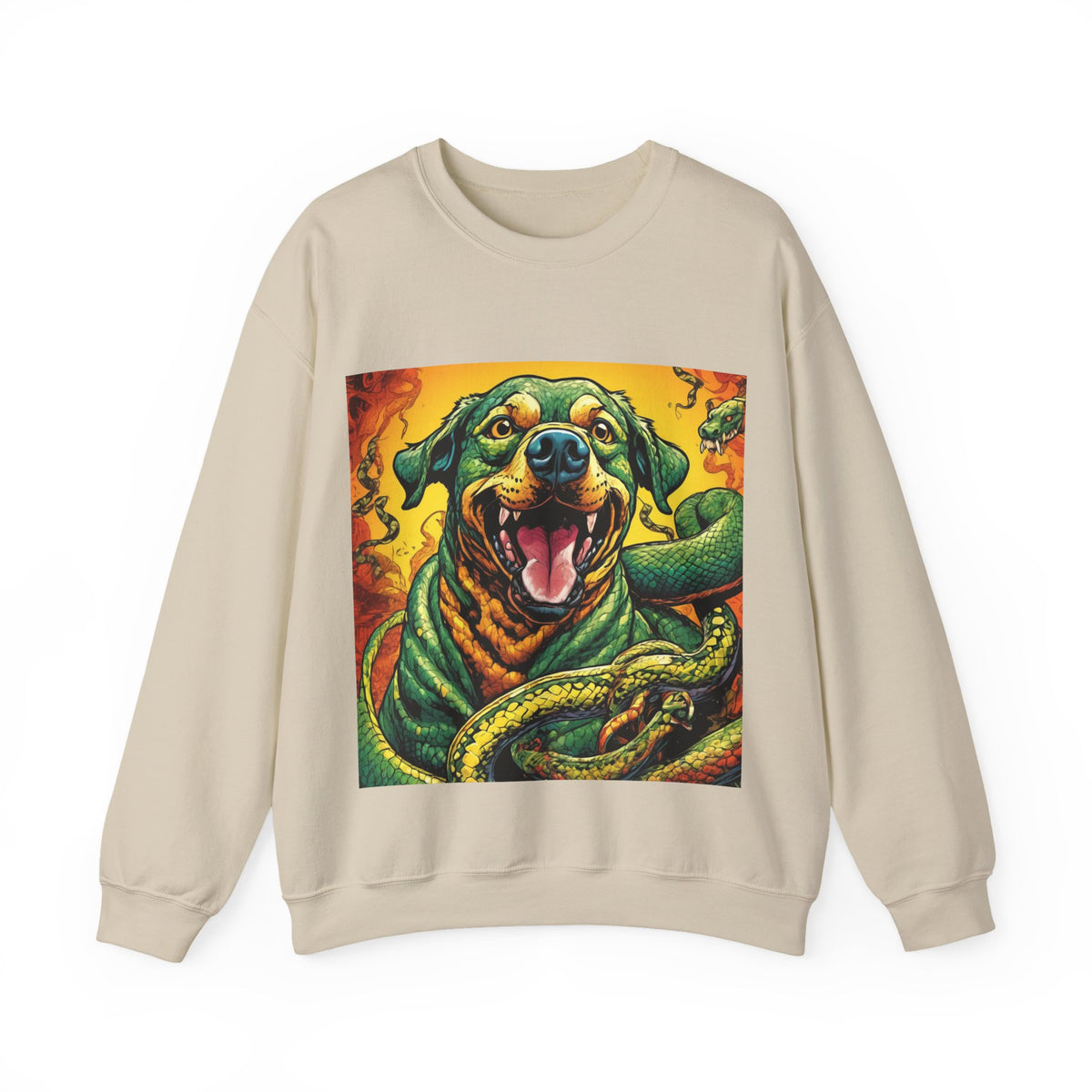 Surreal Serpent Hound Dark Fantasy Art Sweatshirt