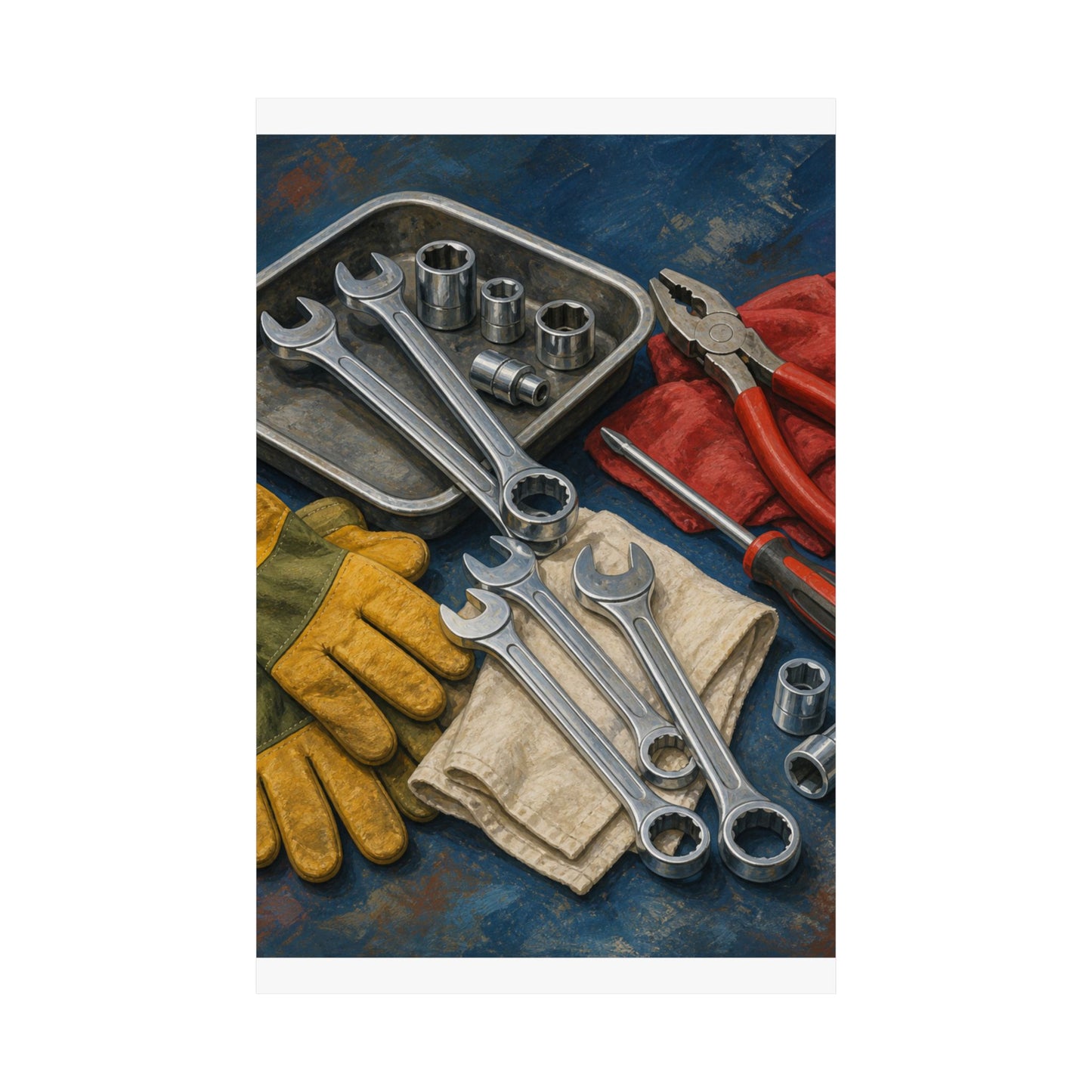 Classic Mechanic Hand Tools Art Poster