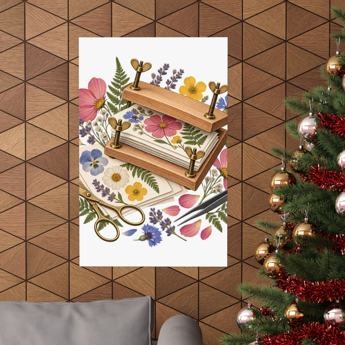 Botanical Flower Press Workshop Poster