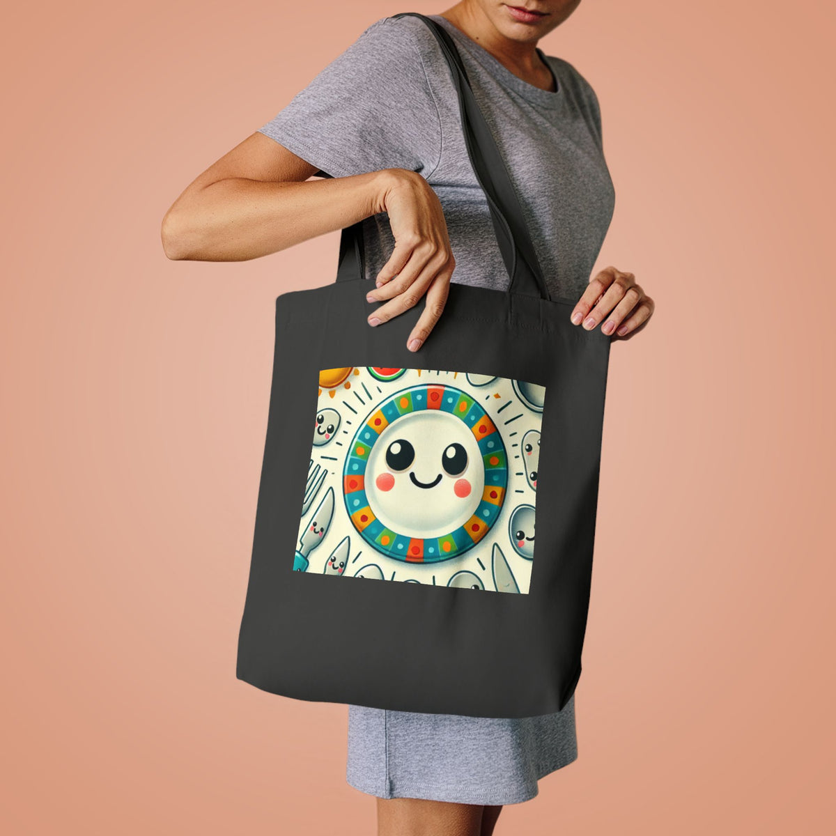 Happy Little Kitchen Club Kawaii Food Lover Market Tote Bag for Bakers