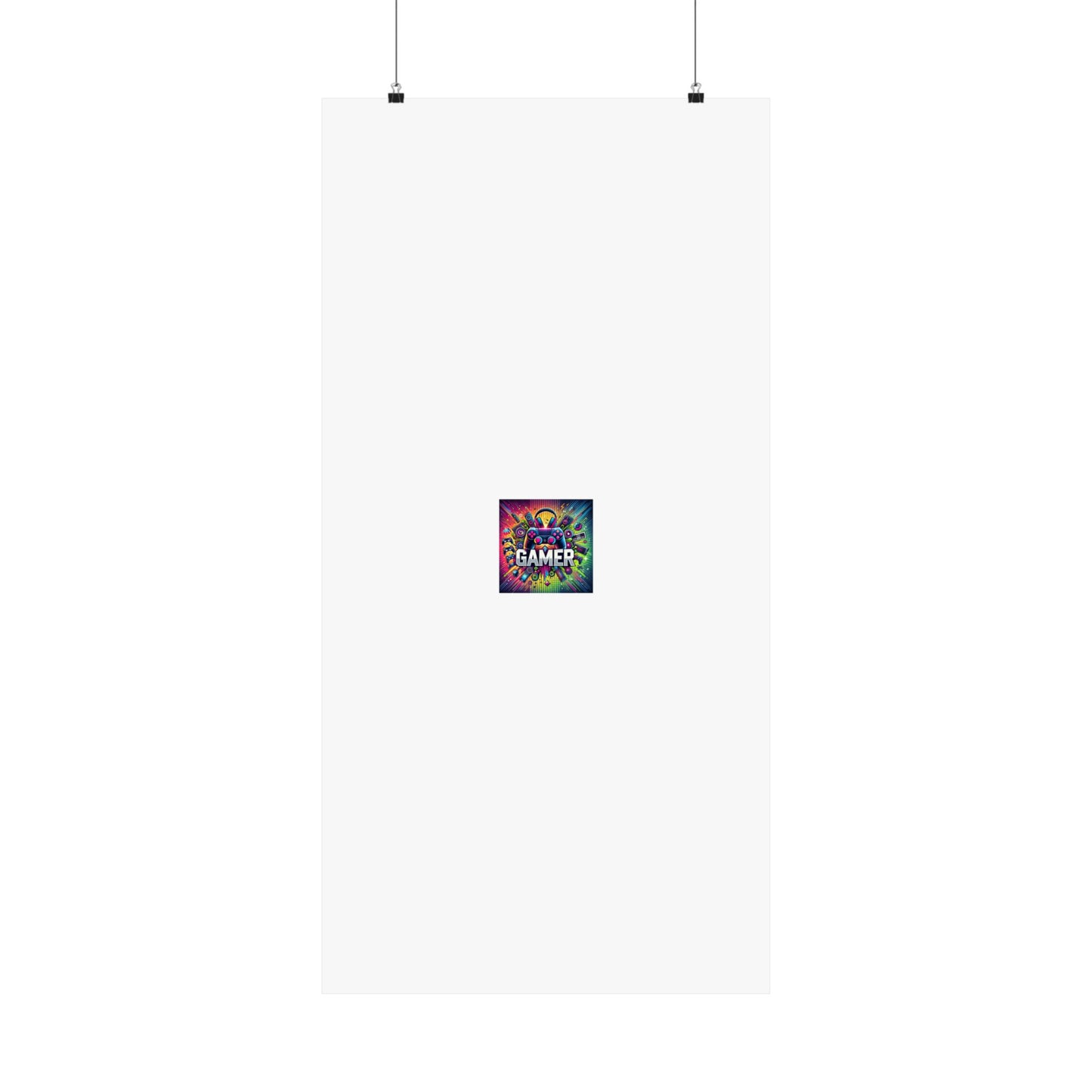 Neon Gamer Energy Retro Arcade Gaming Wall Art Poster