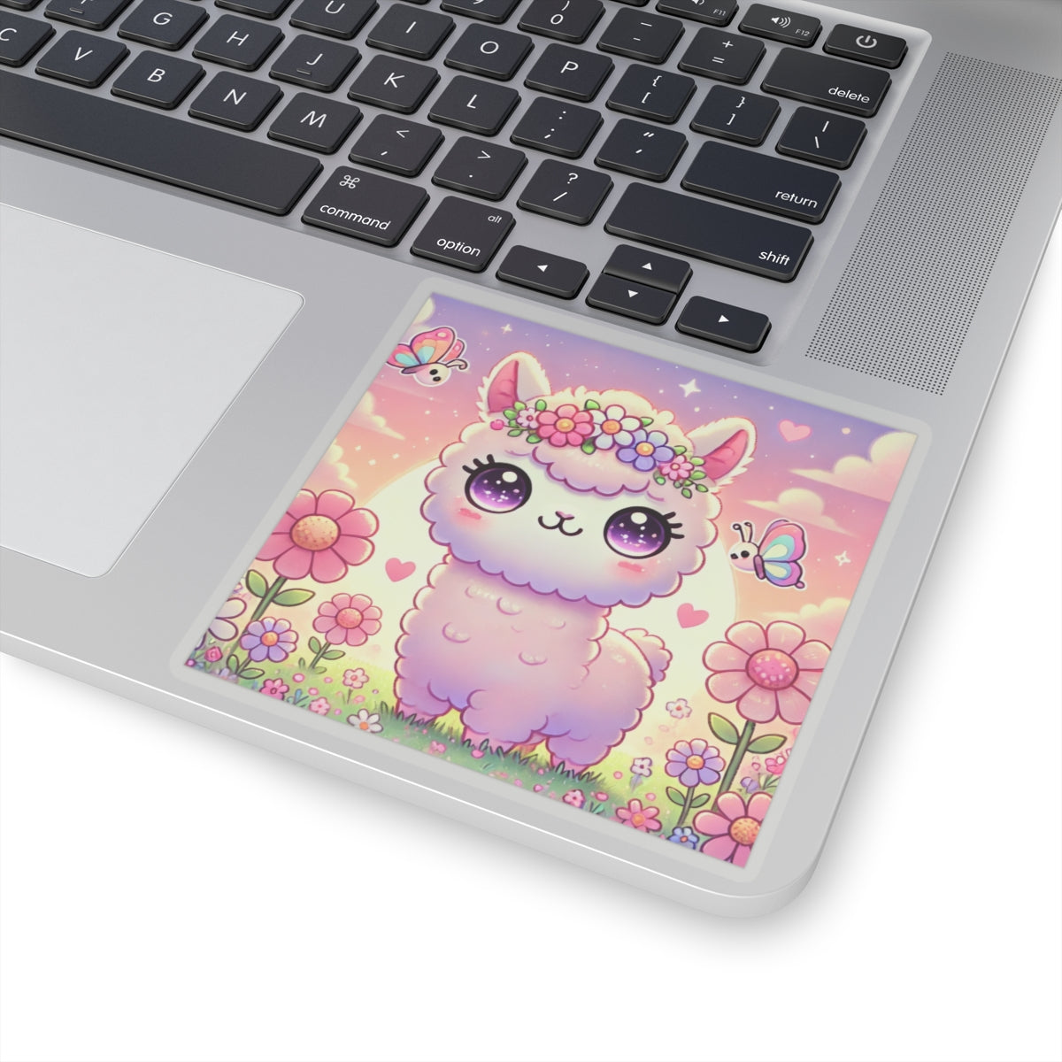 Pastel Floral Alpaca Garden Kawaii Sticker