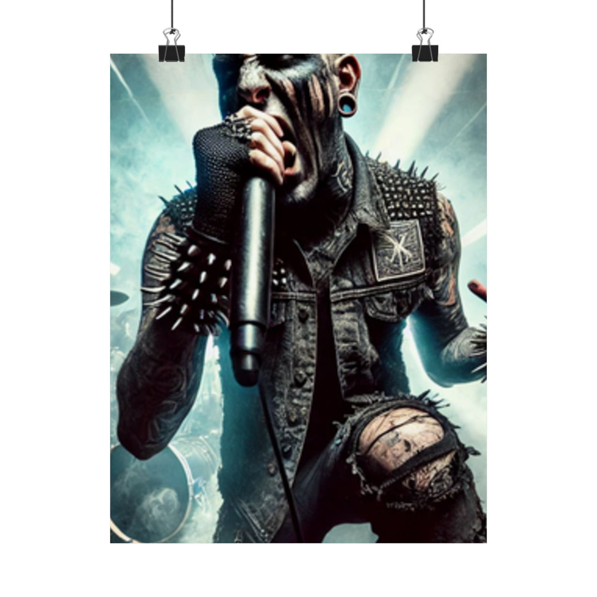 Punk Rock Vocalist Stage Energy Music Room Poster