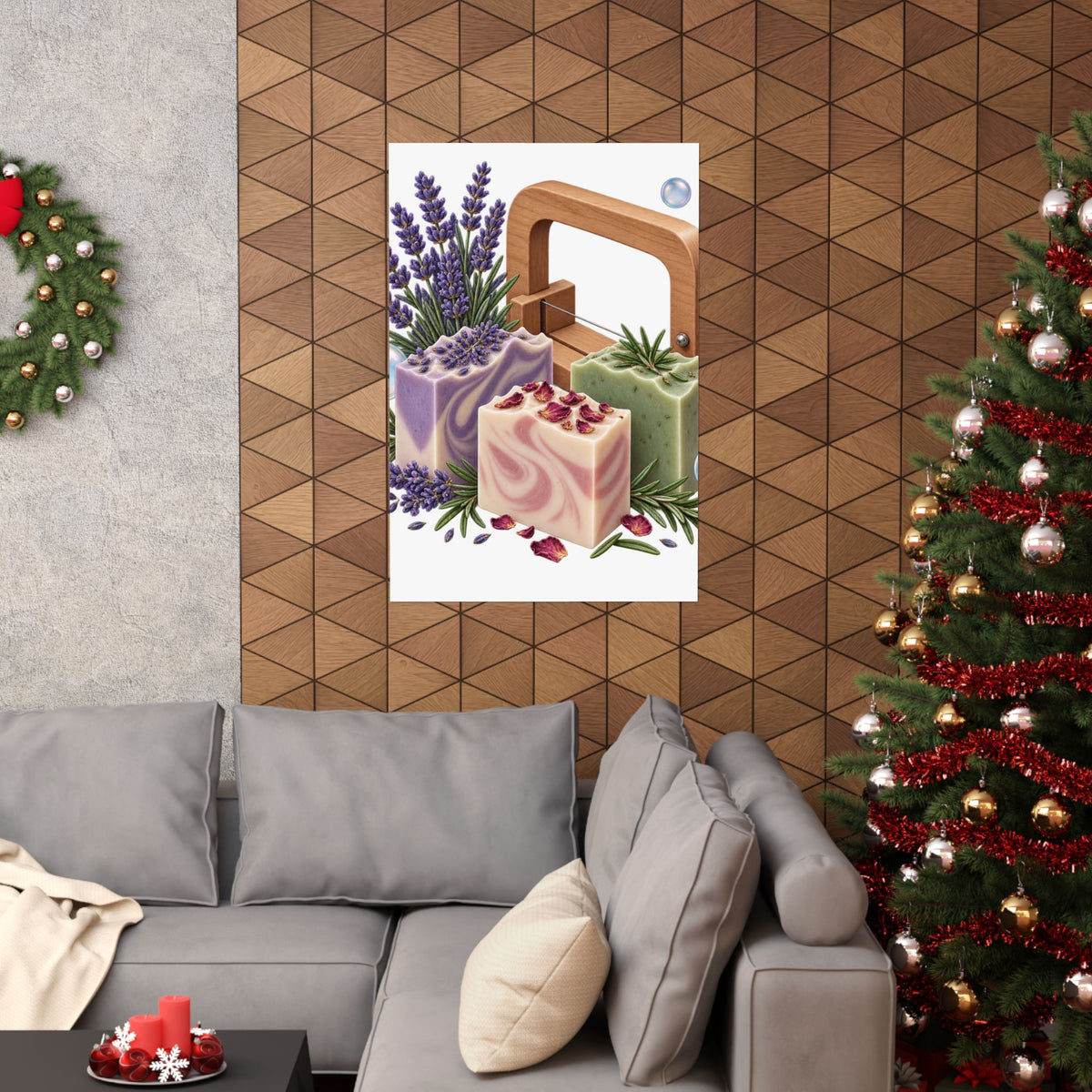 Botanical Soap Making Lavender and Herbs Poster
