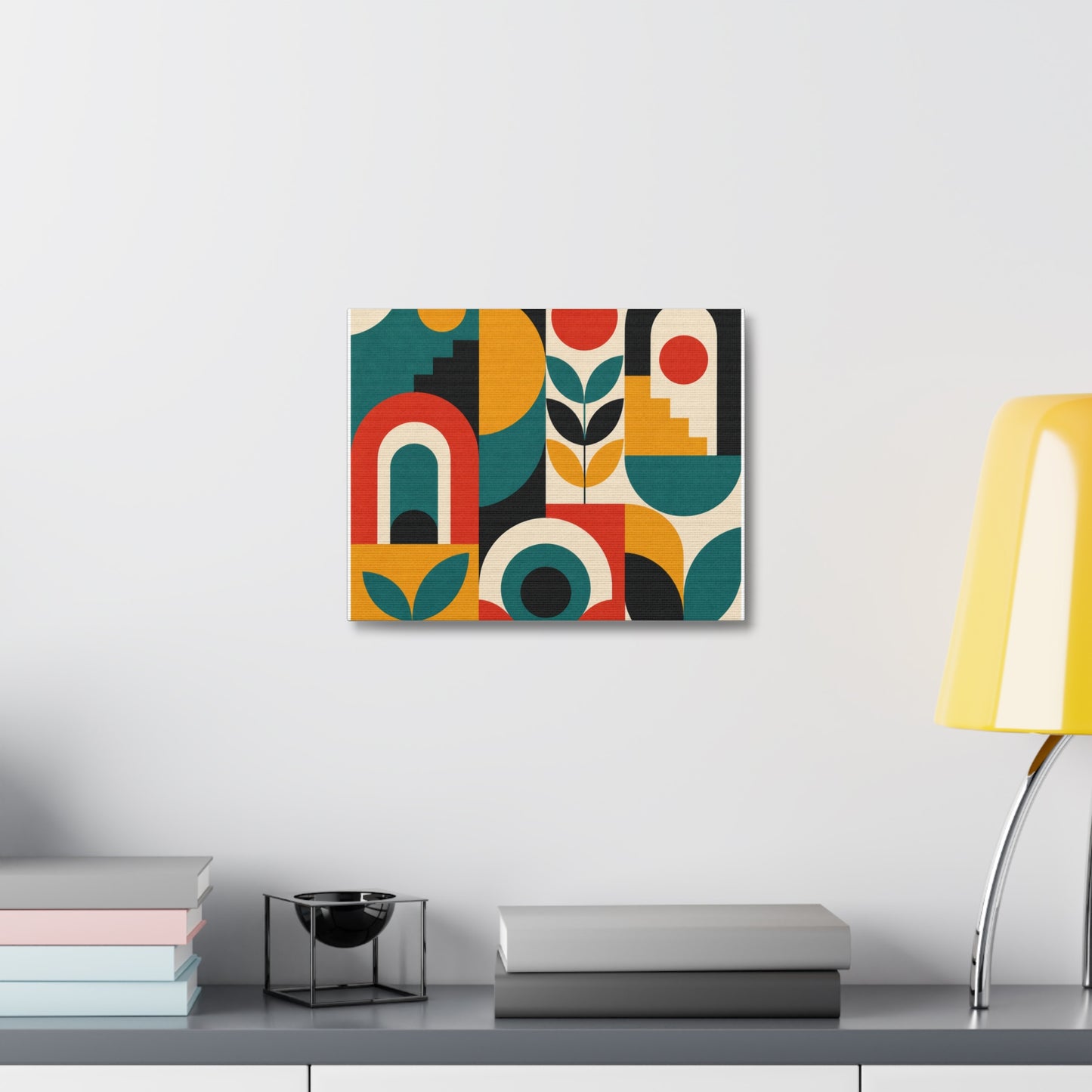 Mid Century Arches Botanical Geometric Canvas Art