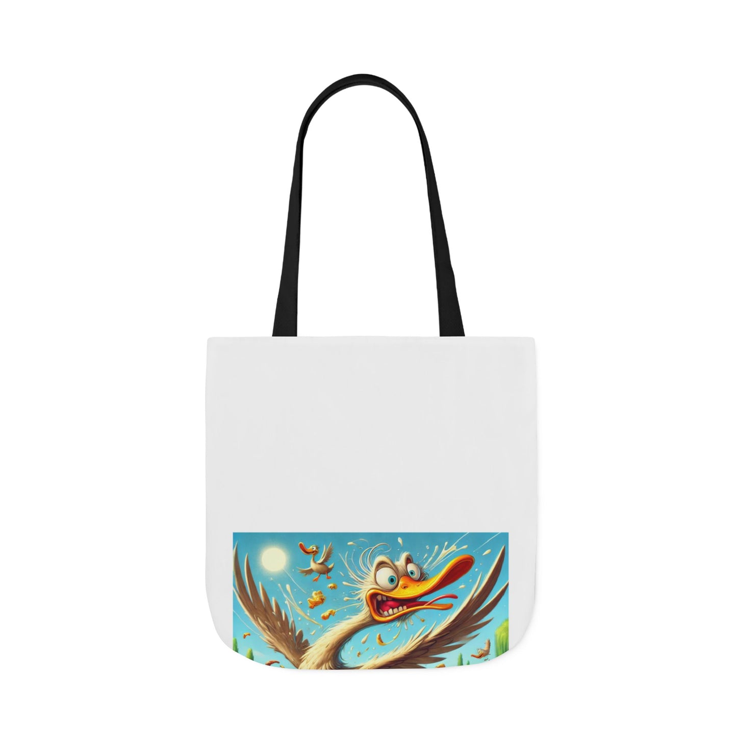Chaotic Picnic Duck Funny Summer Canvas Tote Bag