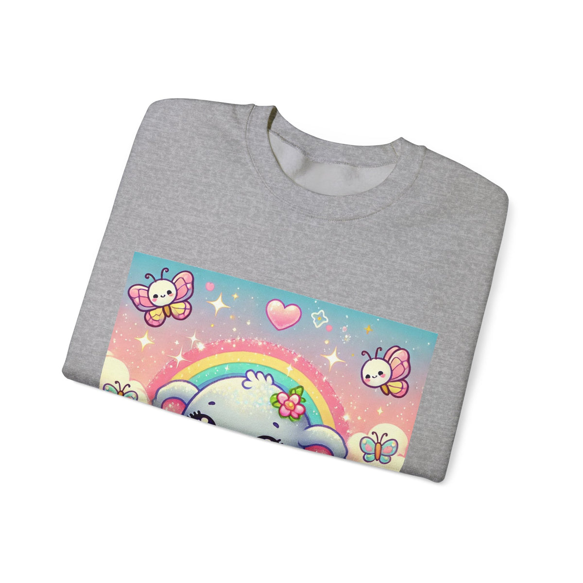 Pastel Rainbow Baby Elephant Floral Sweatshirt