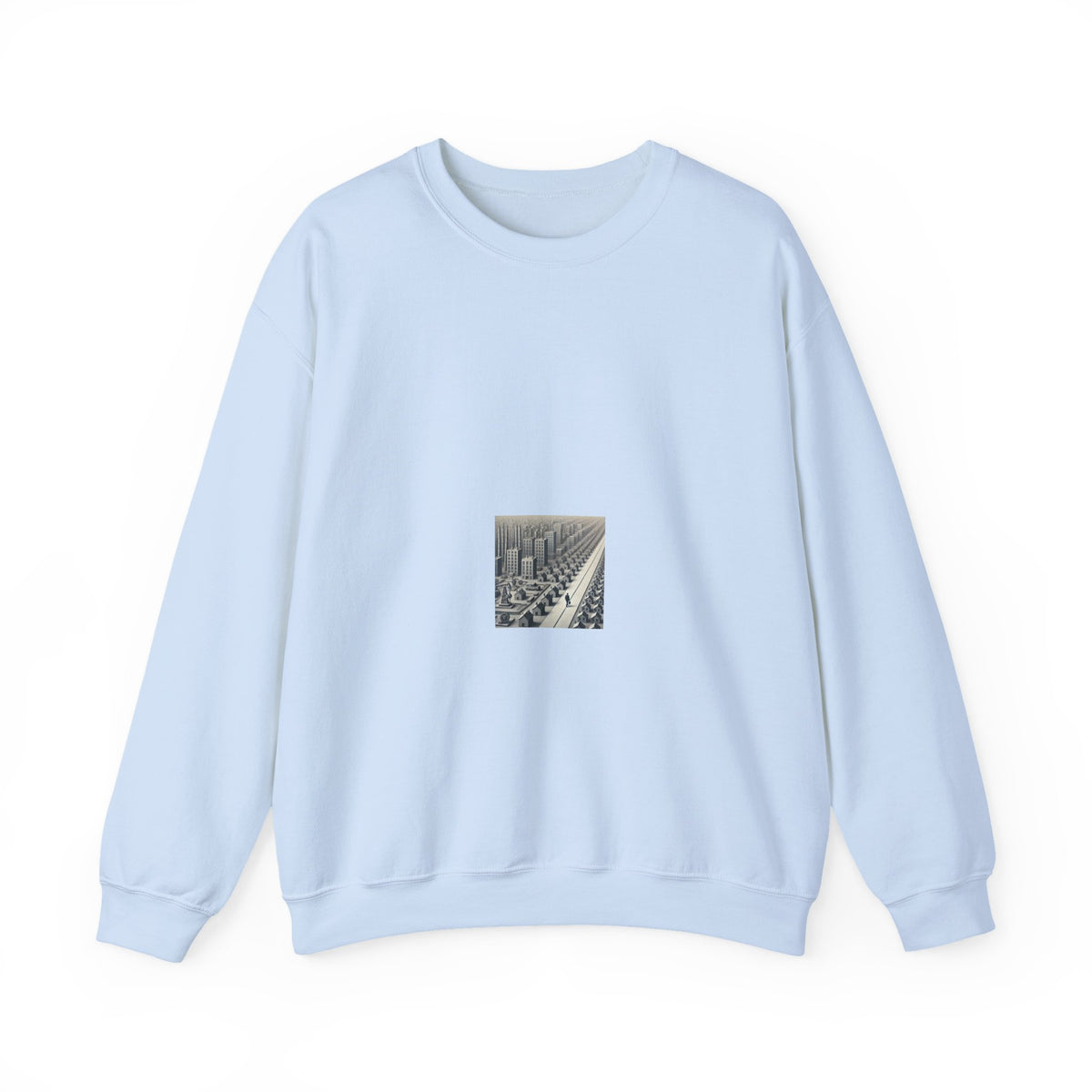 Monochrome Urban Factory Cityscape Crewneck Sweatshirt City Gift