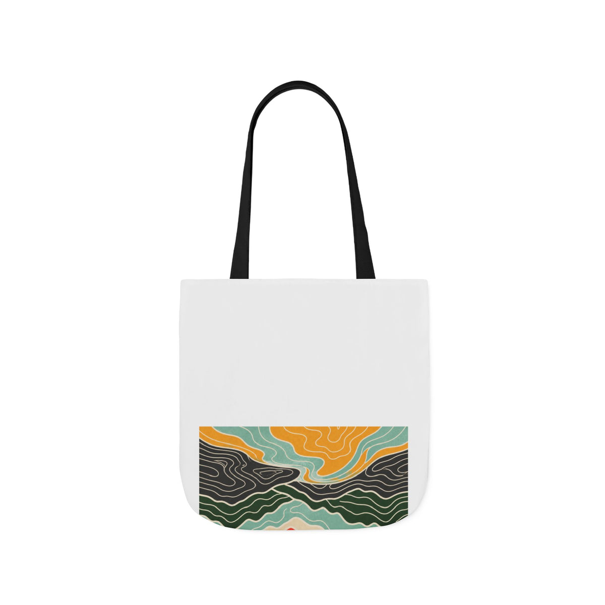 Topographic Sunrise Modern Outdoor Adventure Tote Bag