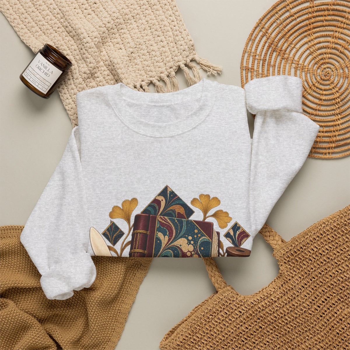 Traditional Marbled Bookbinding Workshop Sweatshirt