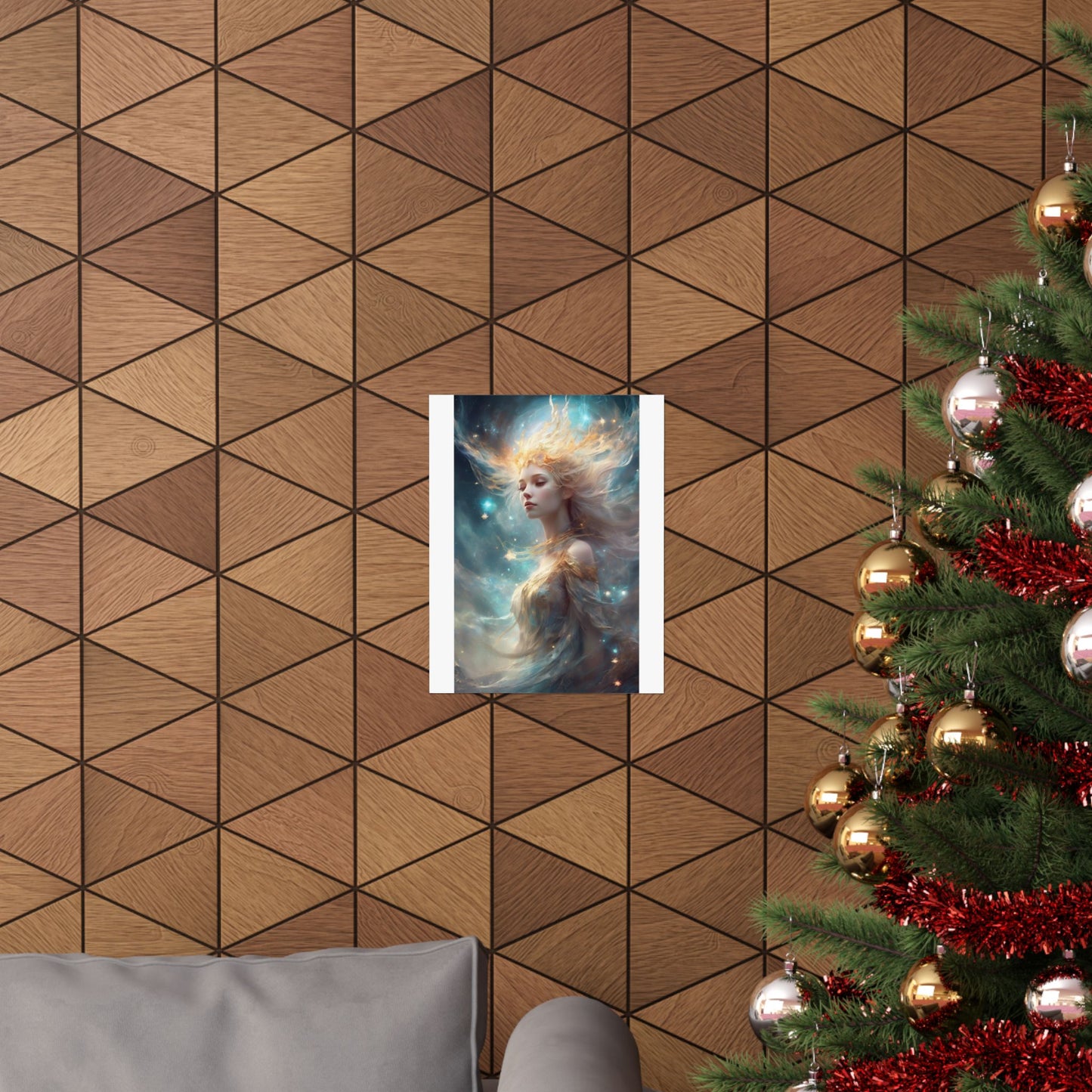 Solar Celestial Spirit Fantasy Portrait Poster