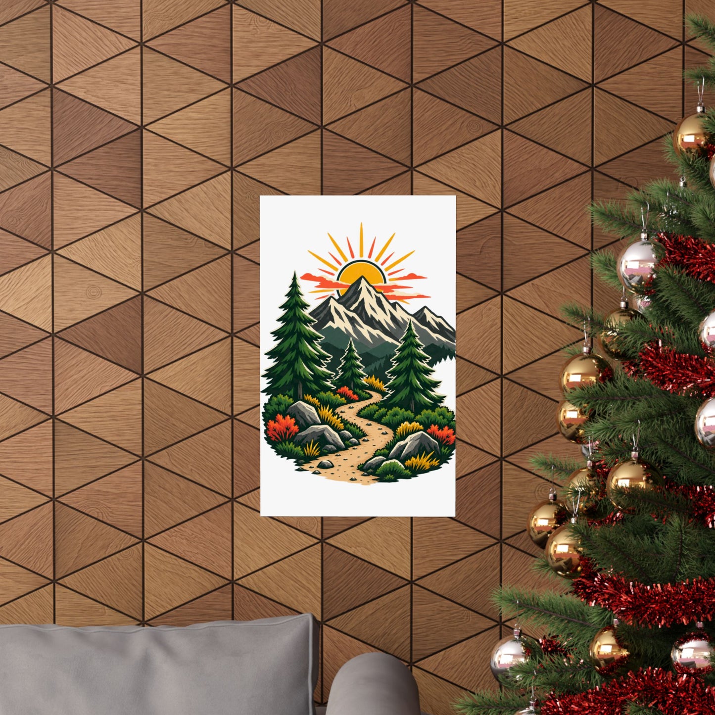 Sunrise Mountain Trail Outdoor Adventure Poster