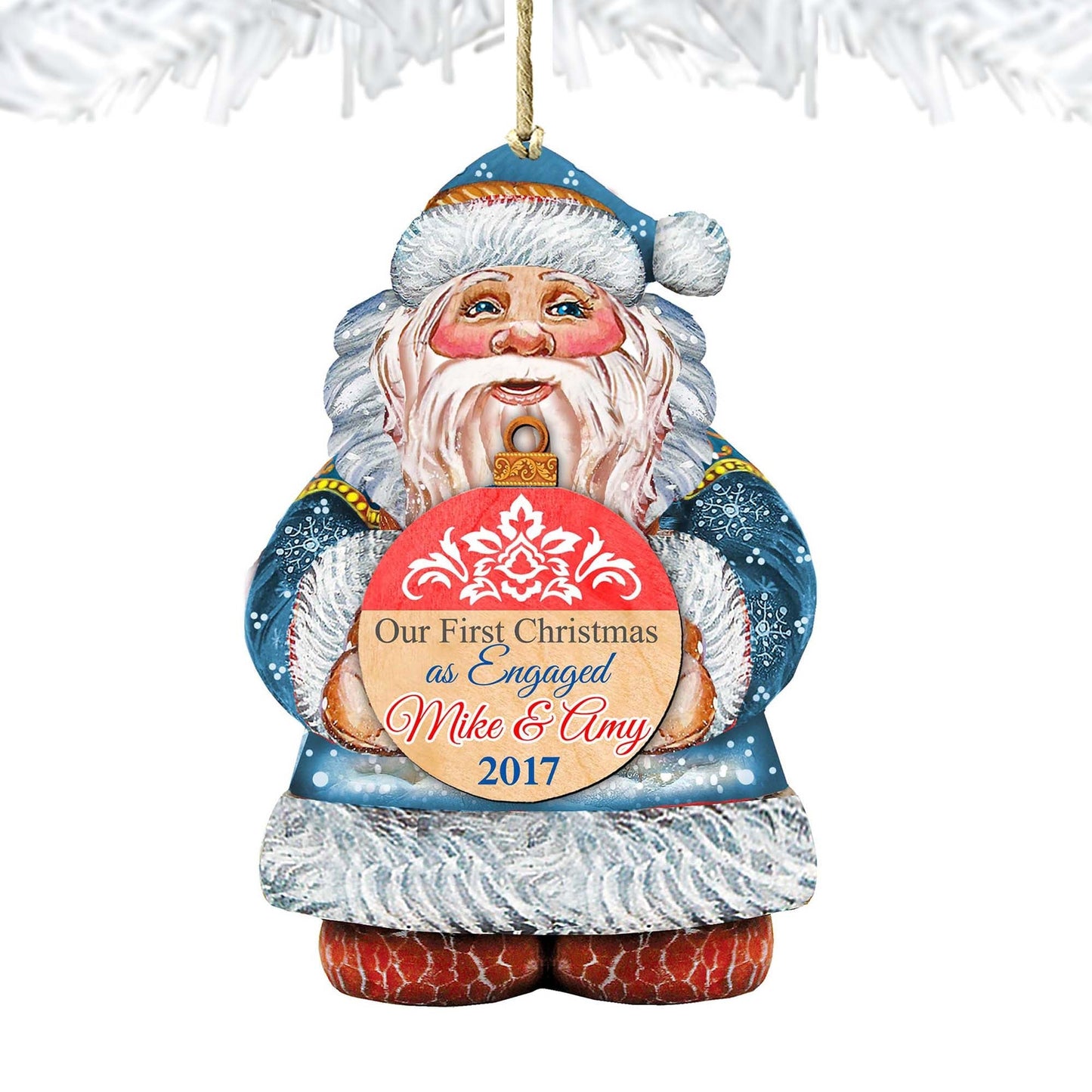 My First Christmas Wooden Ornaments by G. DeBrekht - Christmas Santa Snowman Decor - 8117810-MFC